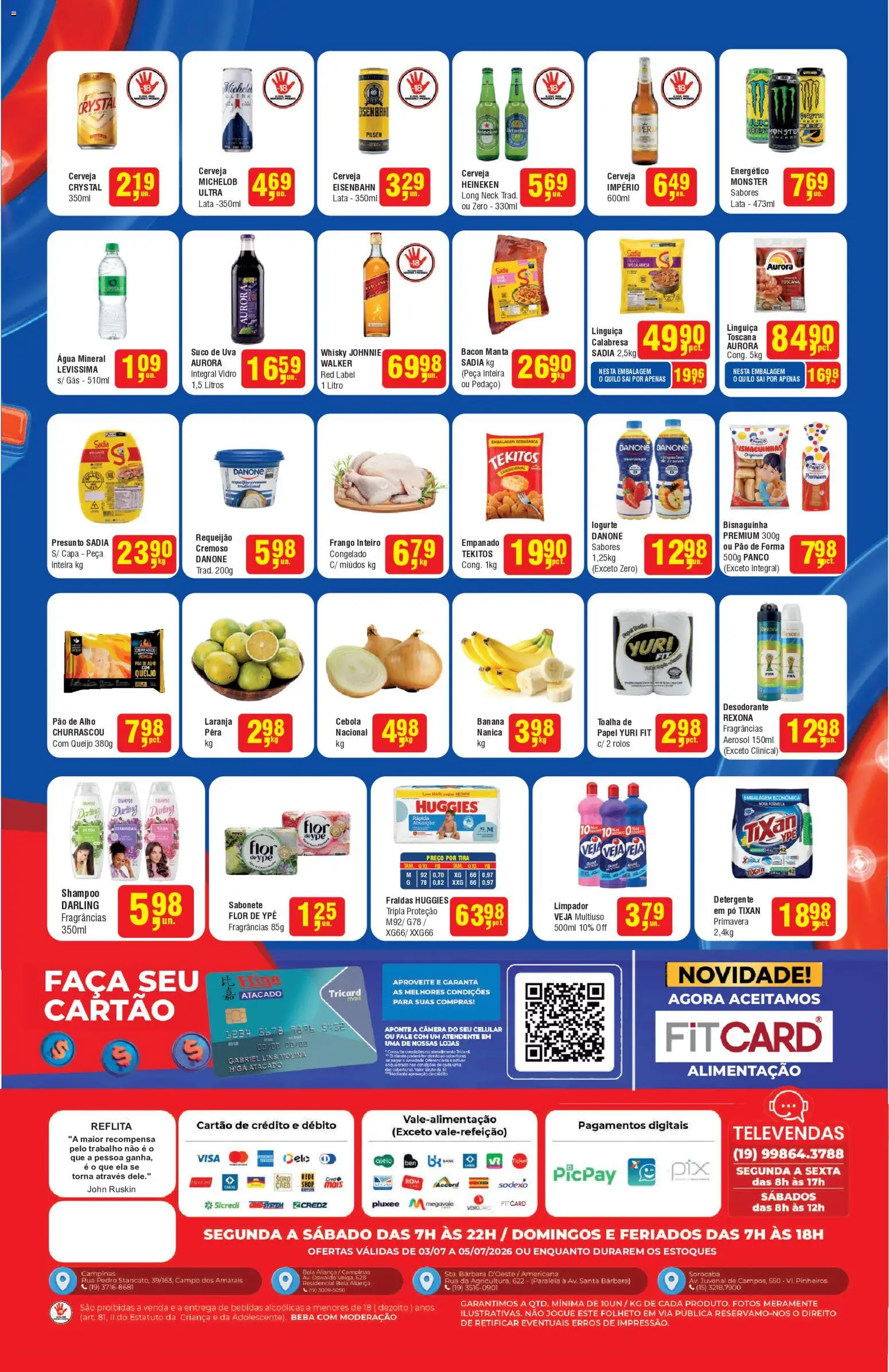 Higa Atacado Folheto - válido de 03/07/2026 | Página: 2 | Produtos: Pó, Pão, Sabonete, Monster