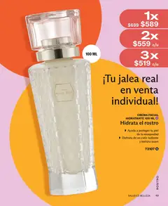 Vista previa de CREMA FACIAL HIDRATANTE 100 ML, Hidrata el rostro. Ayuda a proteger tu piel de la resequedad. Disfruta de un cutis radiante y textura suave., nuevo folleto de la tienda, válido en México a partir del 01/07/2026 | Página: 49 | Productos: Crema, Radiante