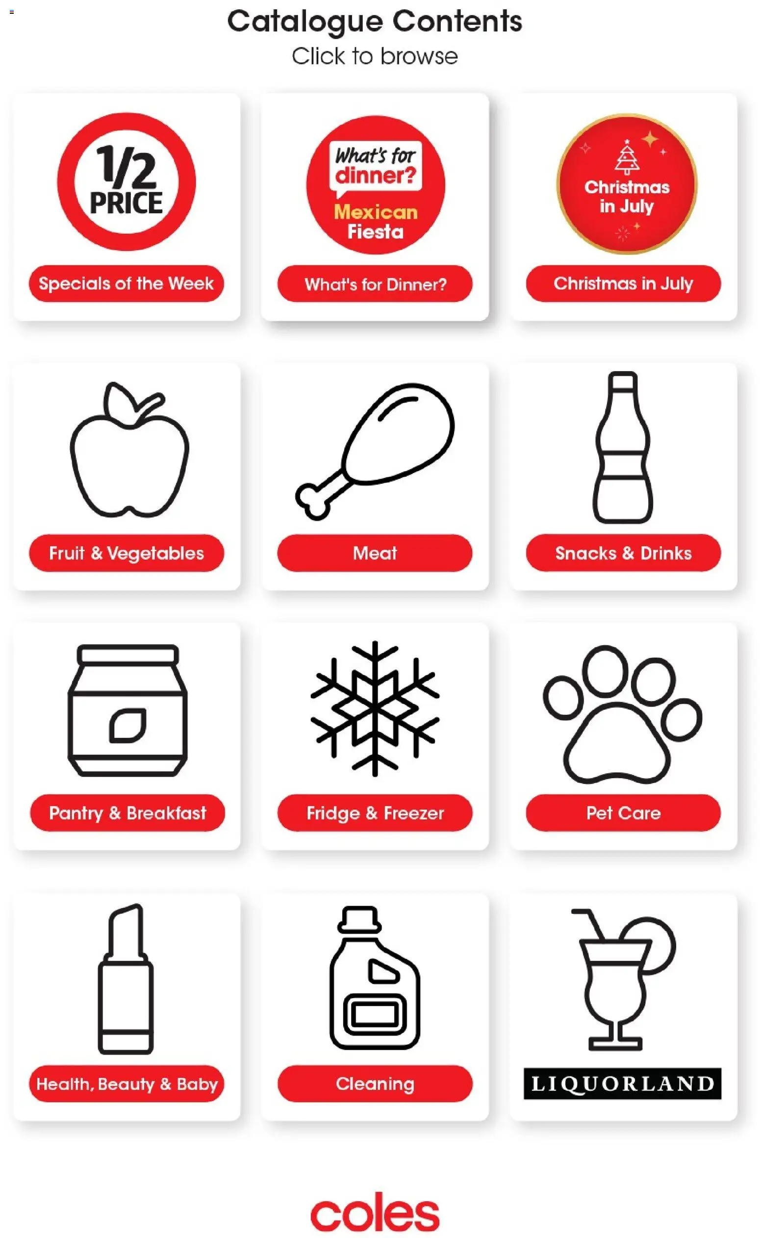 Coles catalogue - valid from 08/07/2026 | Page: 50 | Products: Meat, Vegetables, Fridge, Freezer