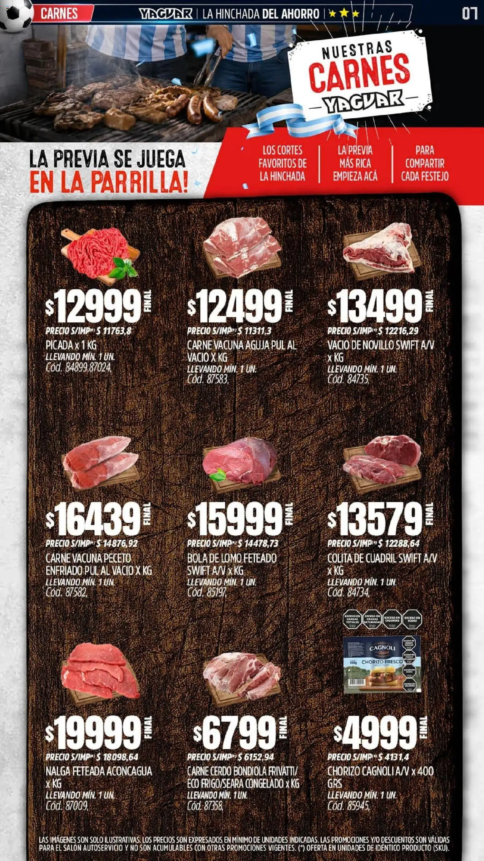 Yaguar catálogo │ válido desde el 08.06.2026 | Página: 7 | Productos: Juega, Parrilla, Chorizo, Cerdo