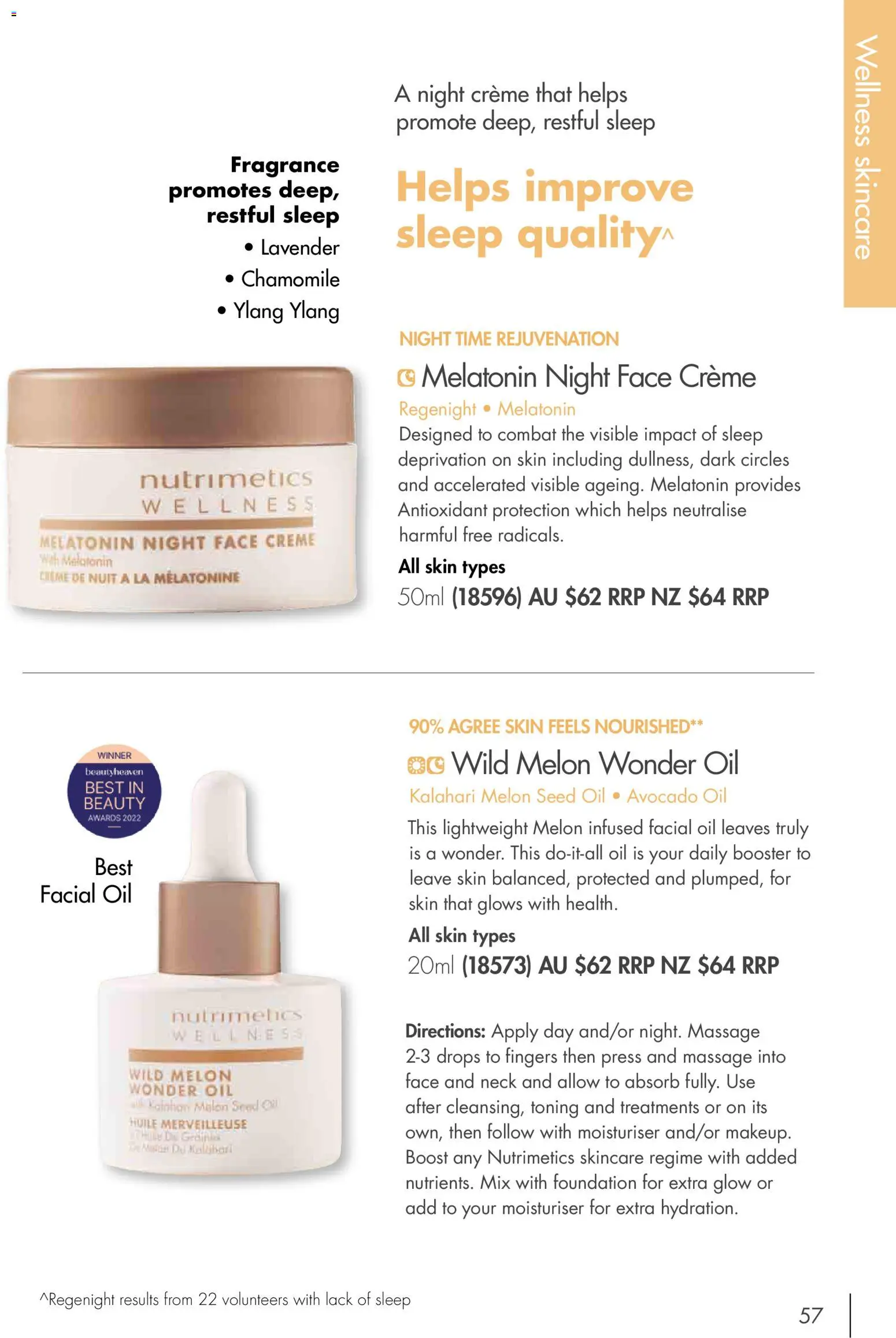 Nutrimetics catalogue - valid from 01/01/2026 | Page: 57 | Products: Fragrance, Oil, Melon, Press