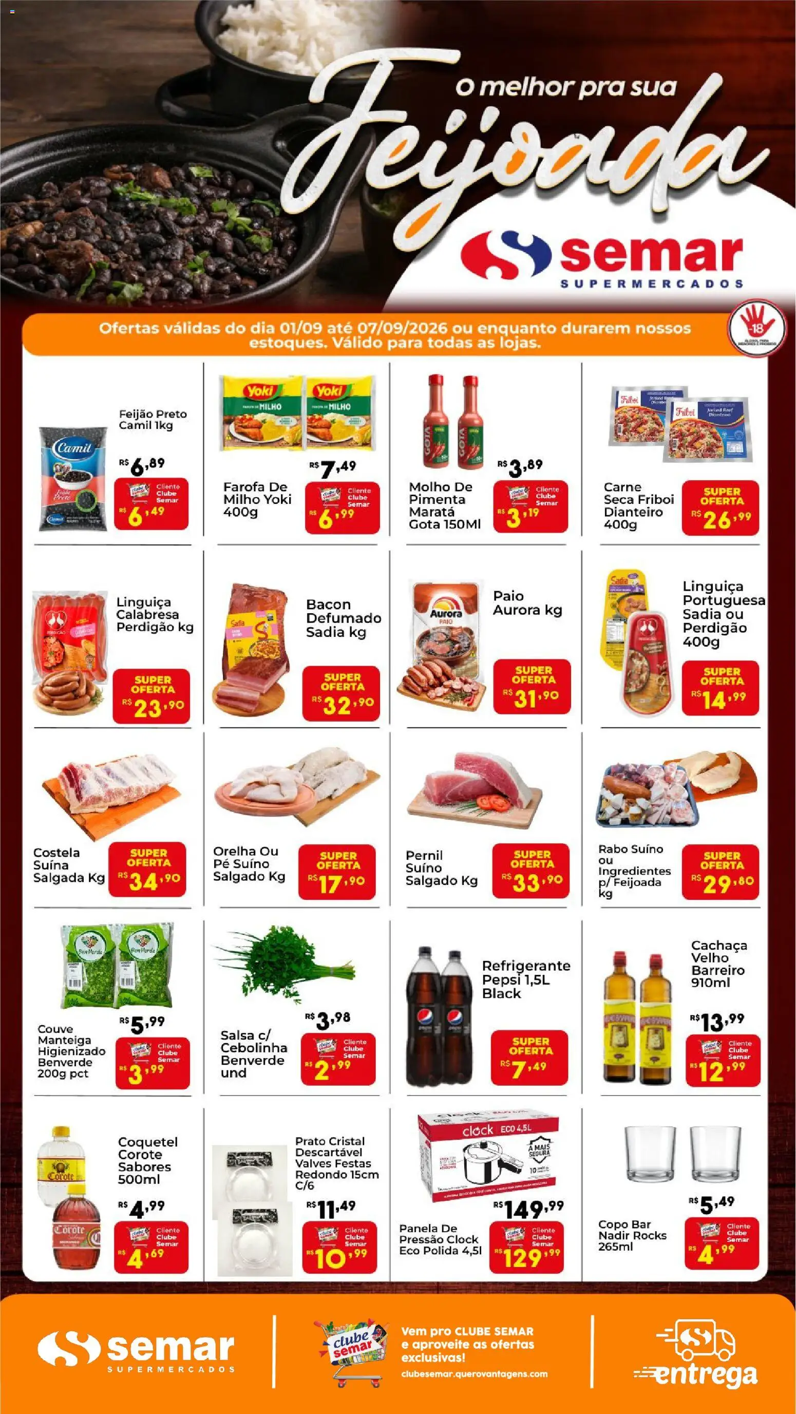 Semar Supermercado Folheto - válido de 01/09/2026 | Página: 1 | Produtos: Pimenta, Panela, Refrigerante, Milho
