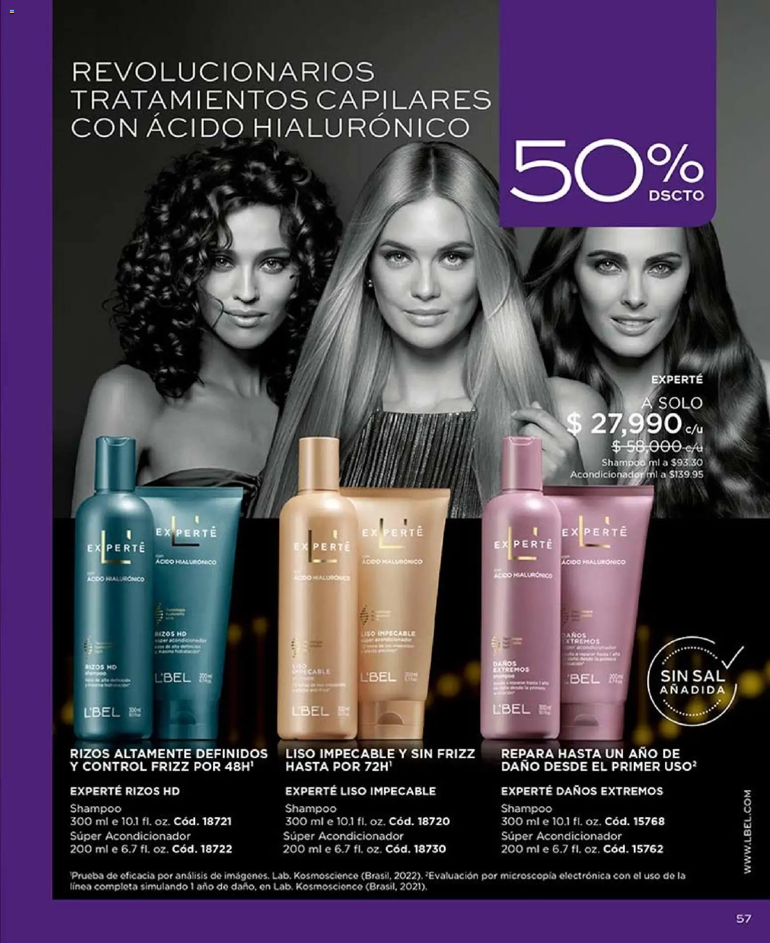 L'Bel revista - valida desde el 28/08/2026 | Página: 57 | Productos: Sal, Shampoo, Acondicionador