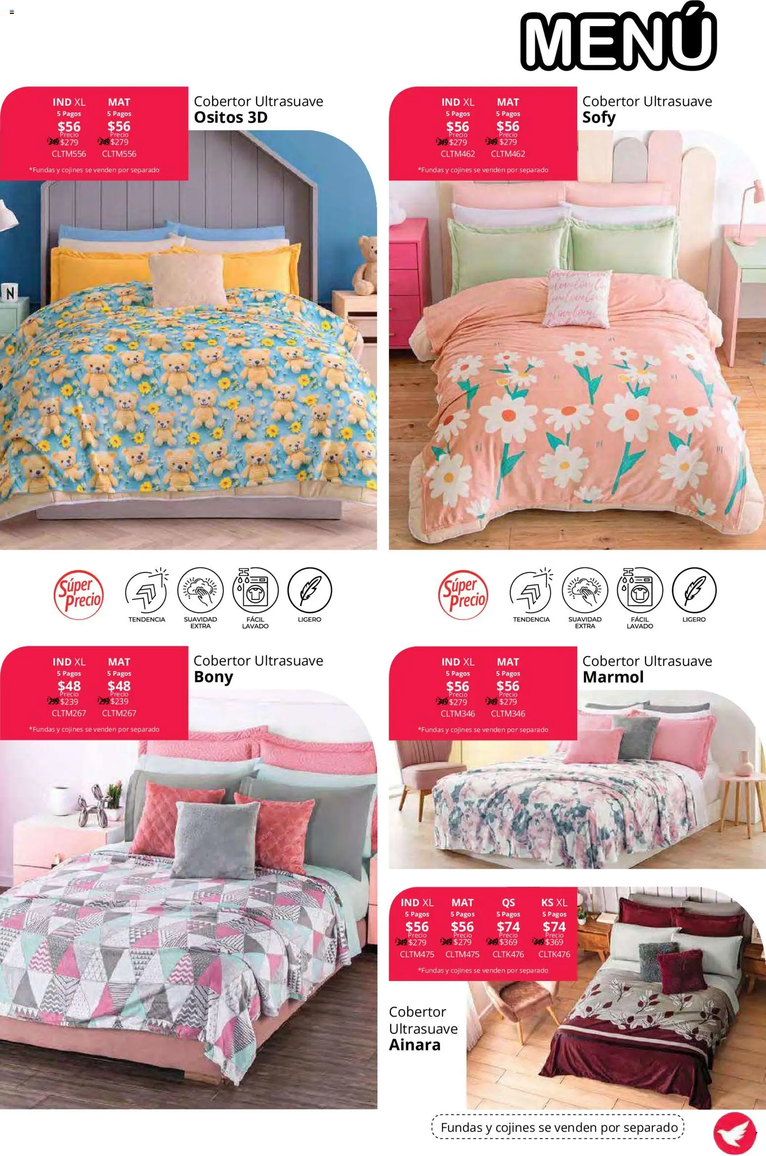 Nuevas ofertas de Colchas Concord válidas en toda la República Mexicana desde el 15/10/2026. ¡Encuentra las mejores ofertas en Colchas Concord catálogo! | Página: 190