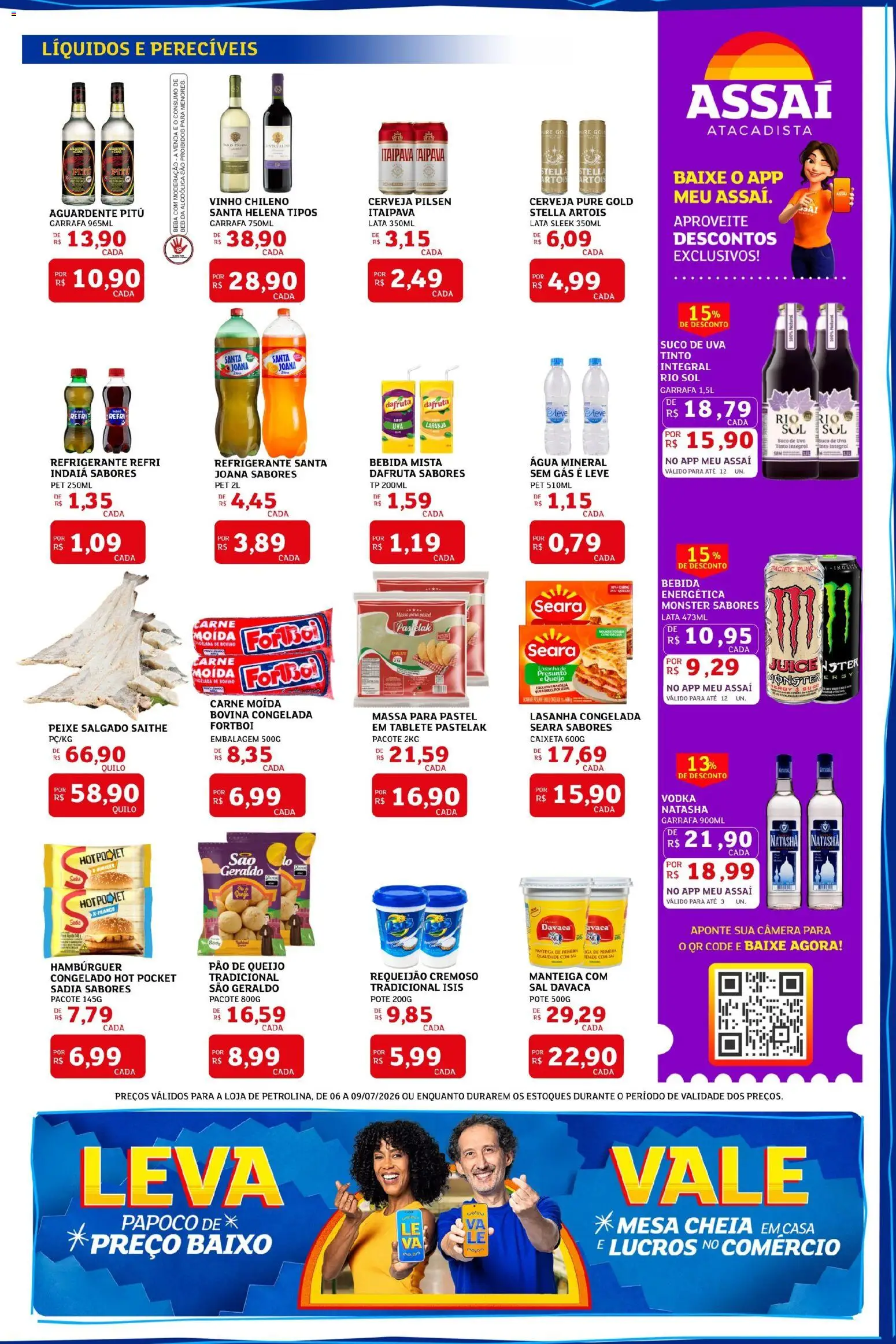 Assaí Atacadista Folheto - válido de 06/07/2026 | Página: 3 | Produtos: Carne, Lasanha, Requeijão, Carne moída