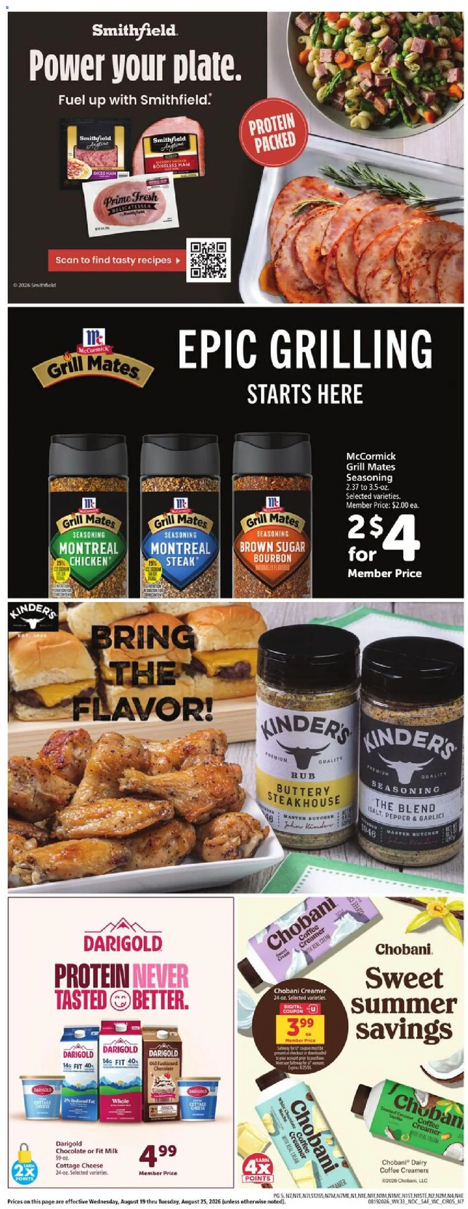 Safeway Weekly Ad - valid from 08/19/2026 | Page: 5 | Products: Coffee, Cottage cheese, Pepper, Grill