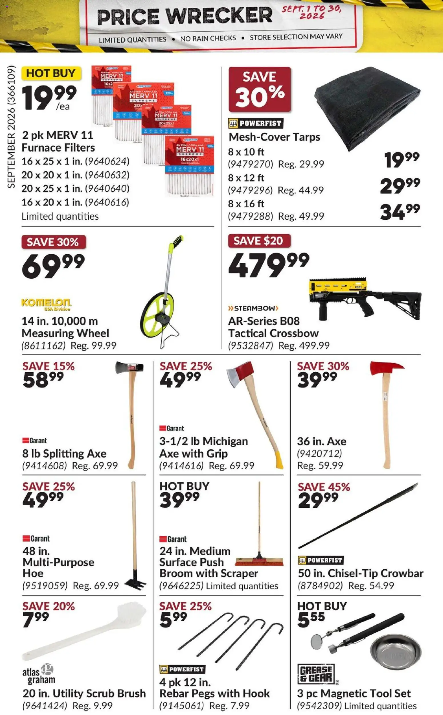 Princess Auto flyer valid from Sep 1, 2026 | Page: 3 | Products: PC, Brush, Scraper