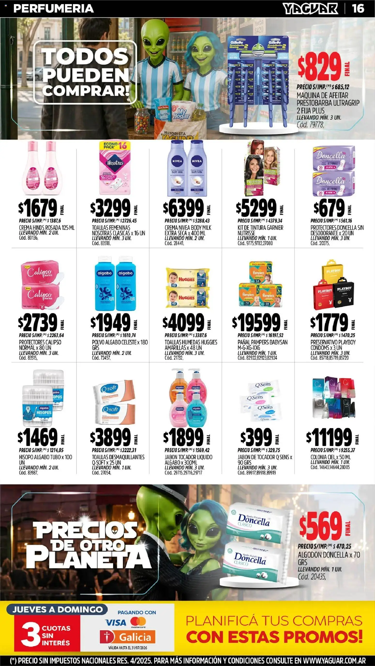 Yaguar - Oferta Semanal Santa Fé │ válido desde el 29/06/2026 | Página: 17 | Productos: Maquina de afeitar, Harina, Polvo, Crema