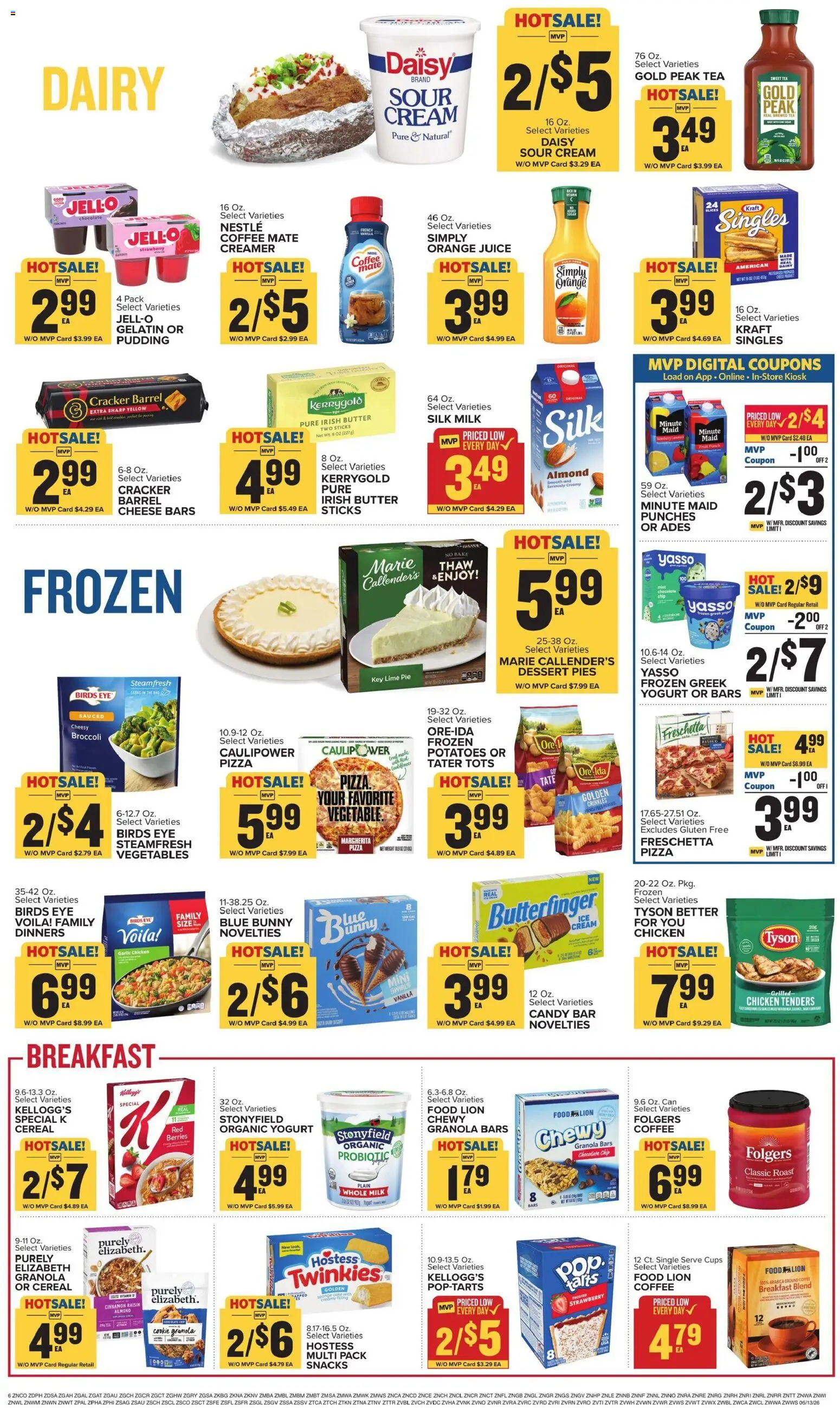 Food Lion Weekly Ad - valid from 13.05.2026 | Page: 11 | Products: Cheese, Chocolate, Sour cream, Vegetables