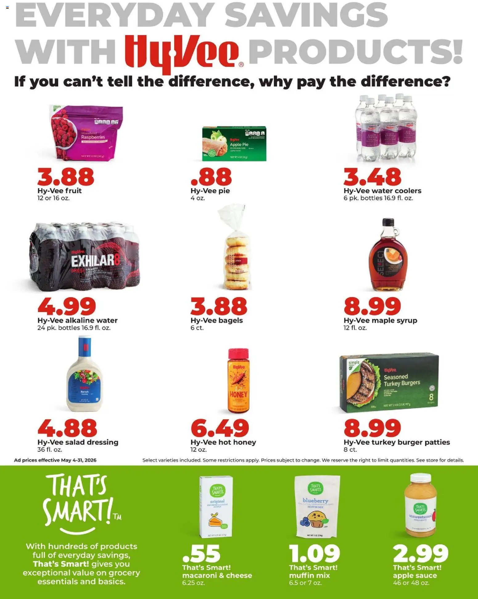 HyVee Monthly Ad - valid from 04.05.2026 | Page: 9 | Products: Salad, Sauce, Apple Pie, Muffin
