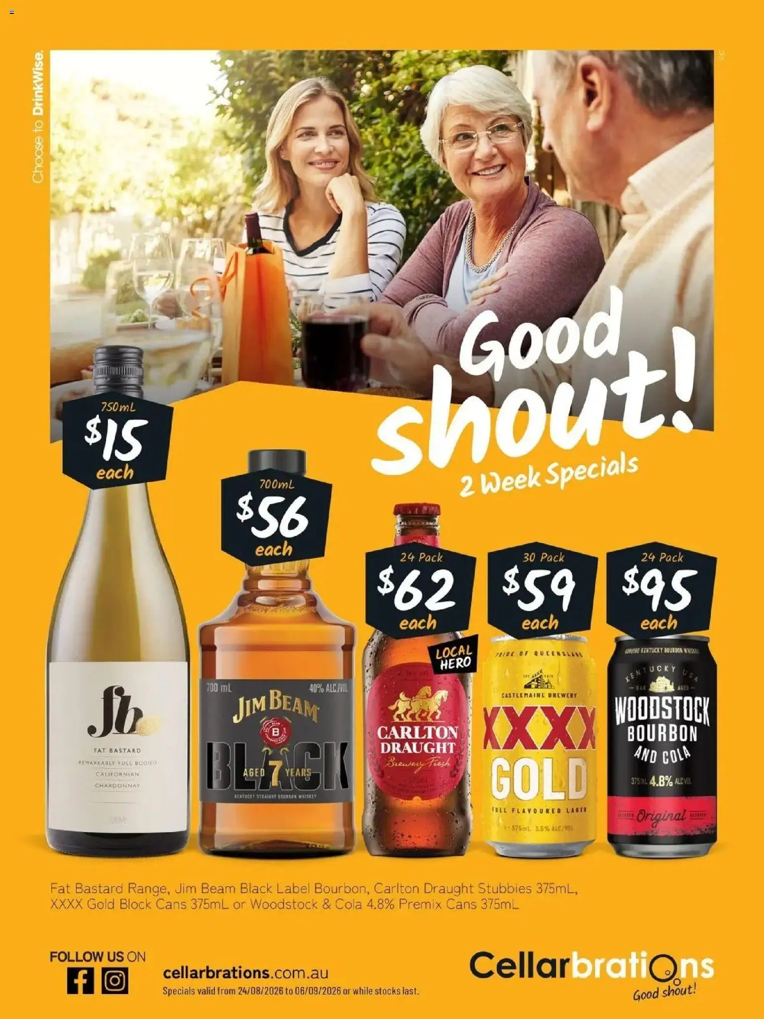 Cellarbrations catalogue Pakenham - 24/08/2026 > weekly / monthly specials | Page: 1 | Products: Jim Beam, Bourbon, Whiskey
