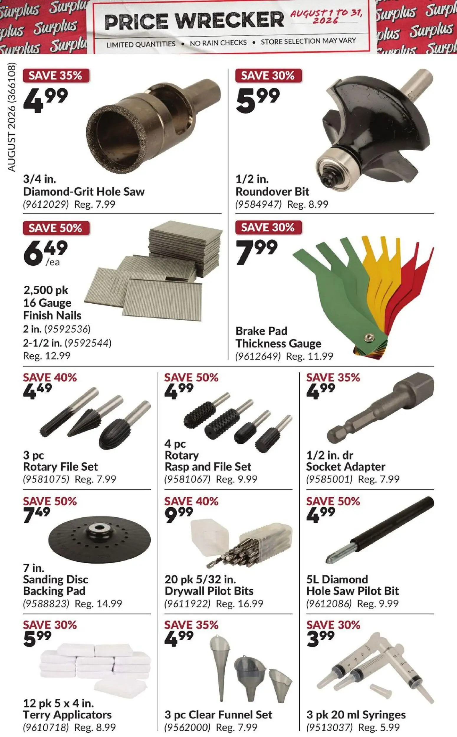 Princess Auto flyer valid from Aug 1, 2026 | Page: 19 | Products: PC, Adapter, Socket