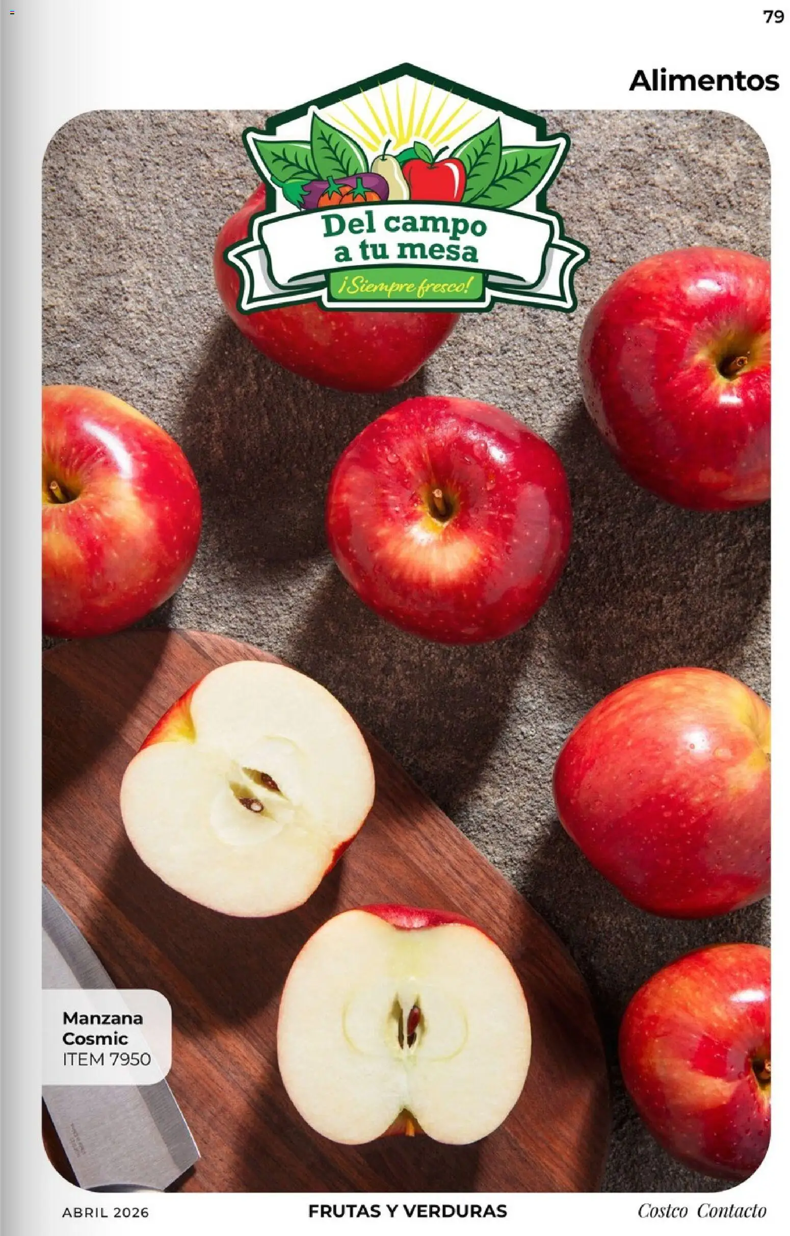 Nuevas ofertas de Costco válidas en toda la República Mexicana desde el 01.04.2026. ¡Encuentra las mejores ofertas en Costco Revista Abril 2026! | Página: 79 | Productos: Manzana, Mesa