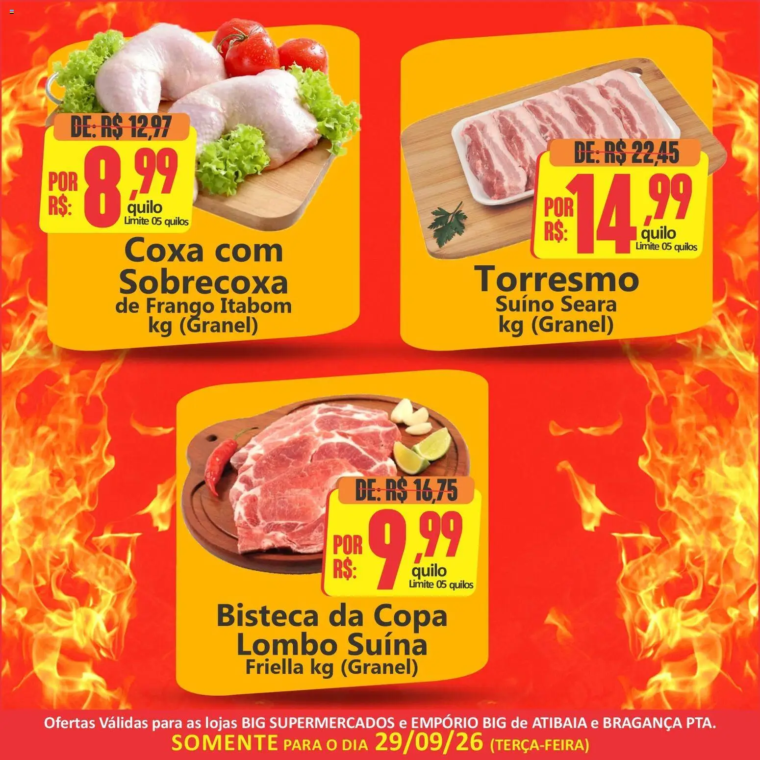 Big Supermercados Folheto - válido de 29/09/2026 | Página: 3 | Produtos: Lombo, Copa, Frango