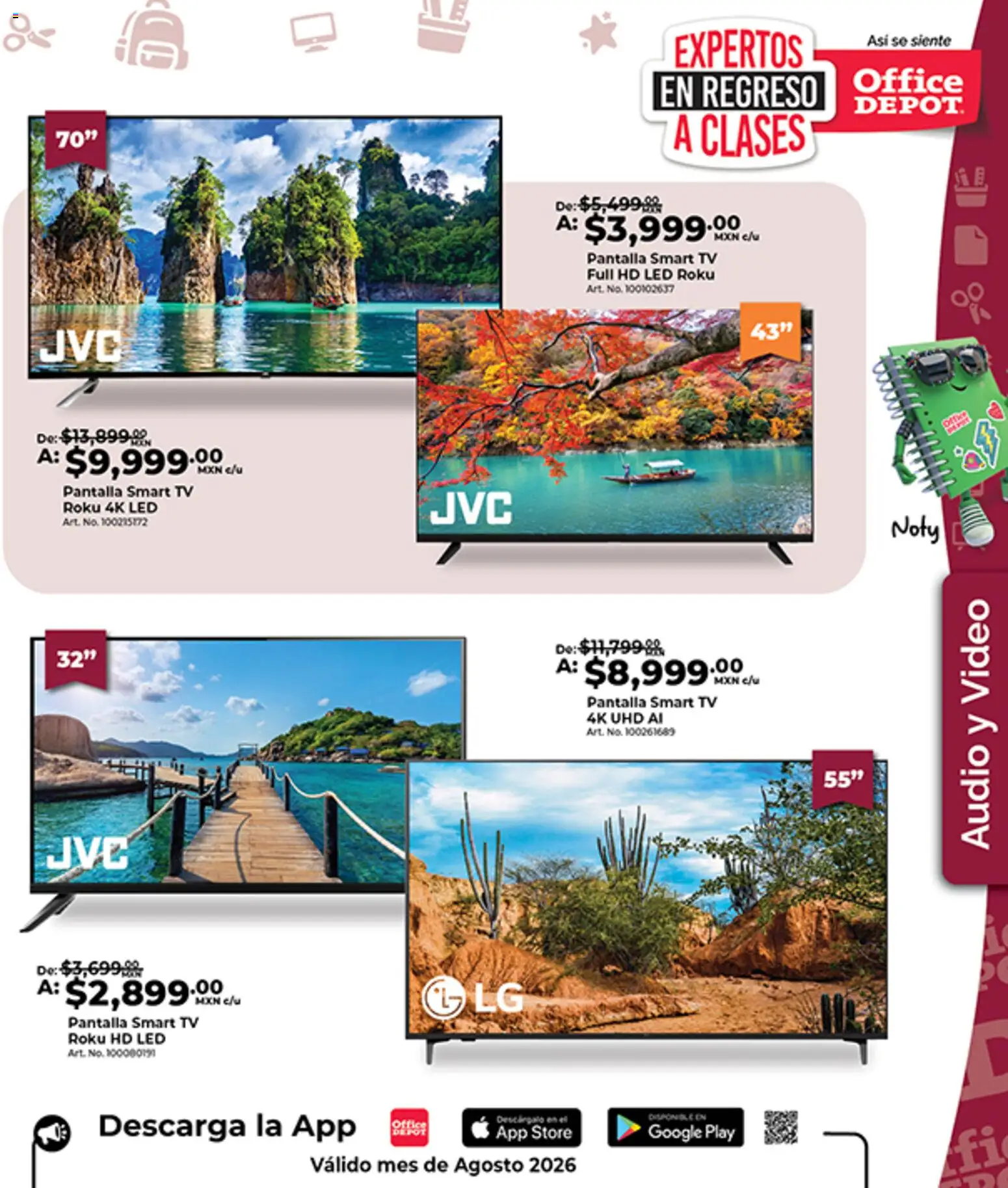 Nuevas ofertas de Office Depot válidas en toda la República Mexicana desde el 01/08/2026. ¡Encuentra las mejores ofertas en Office Depot catálogo! | Página: 16 | Productos: Audio, Video