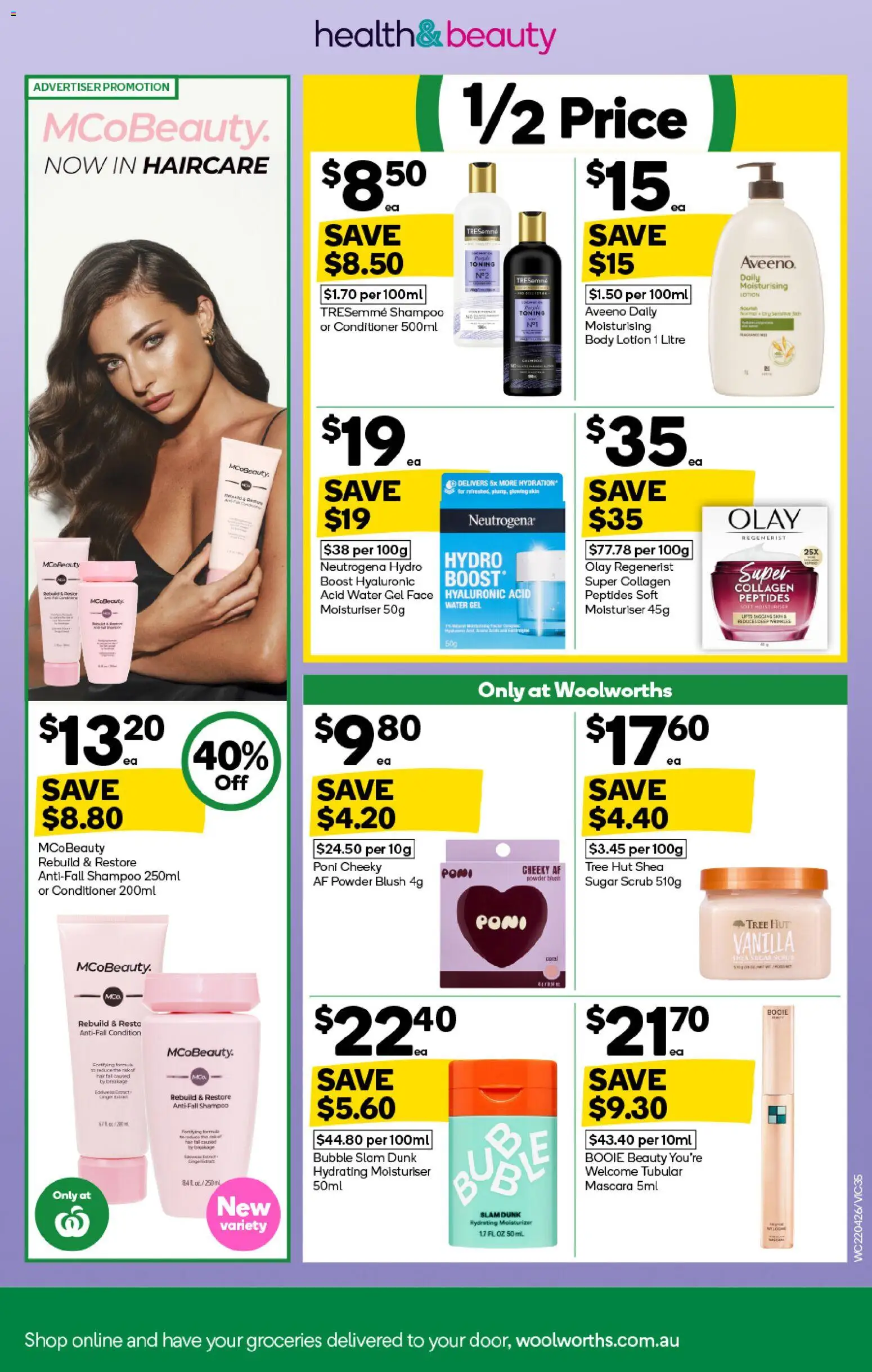 Woolworths catalogue - valid from 22.04.2026 | Page: 35 | Products: Powder, Conditioner, Lotion, Sugar