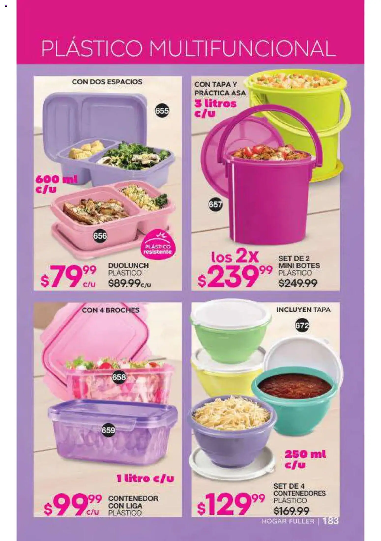 Nuevas ofertas de Fuller válidas en toda la República Mexicana desde el 16/09/2026. ¡Encuentra las mejores ofertas en Fuller campaña 12 2026! | Página: 184 | Productos: Contenedor, Liga