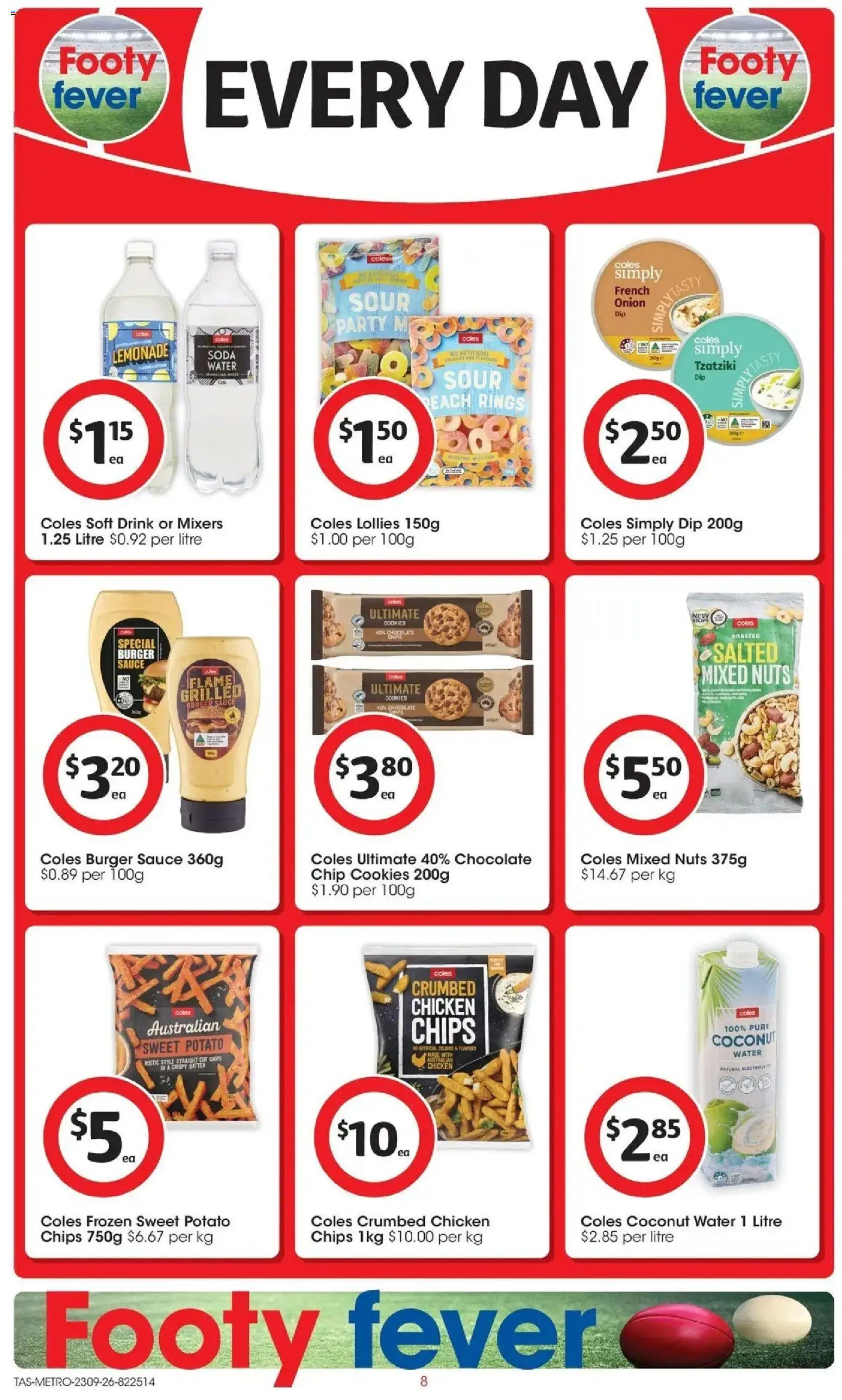 ﻿Coles catalogue valid from 23/09/2026 > Online Australia | Page: 8 | Products: Chocolate, Chicken, Water, Lemonade