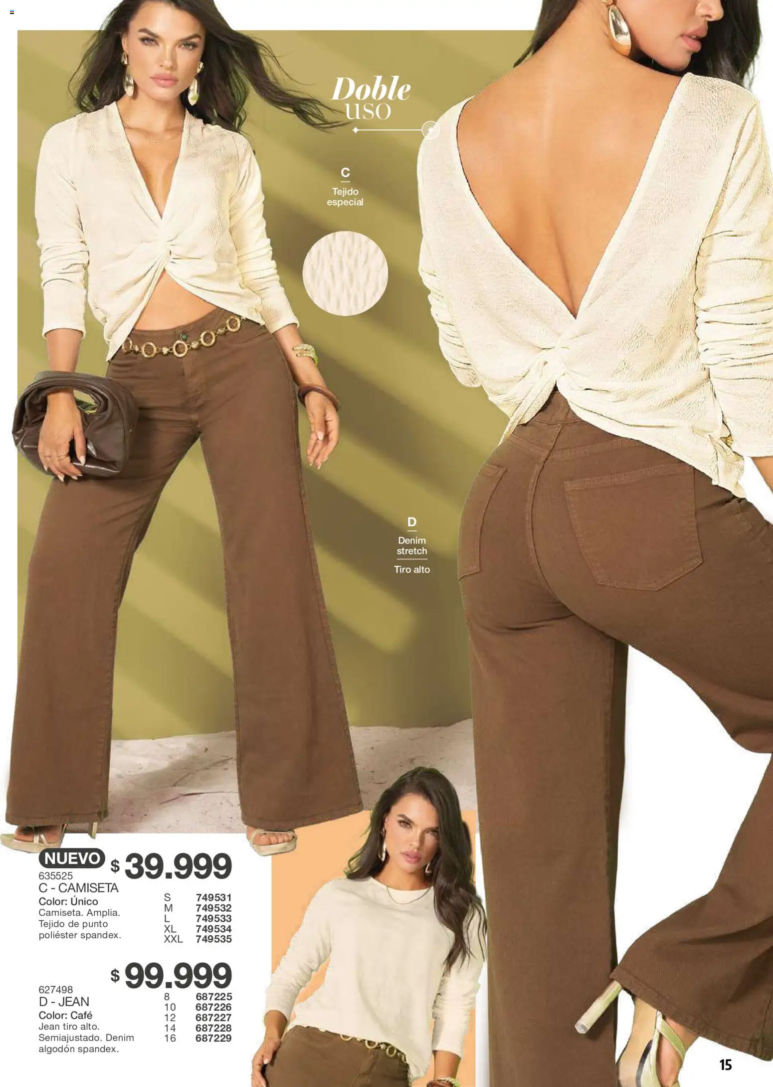 Carmel revista - valida desde el 11/08/2026 | Página: 15 | Productos: Algodón, Jean, Camiseta, Café