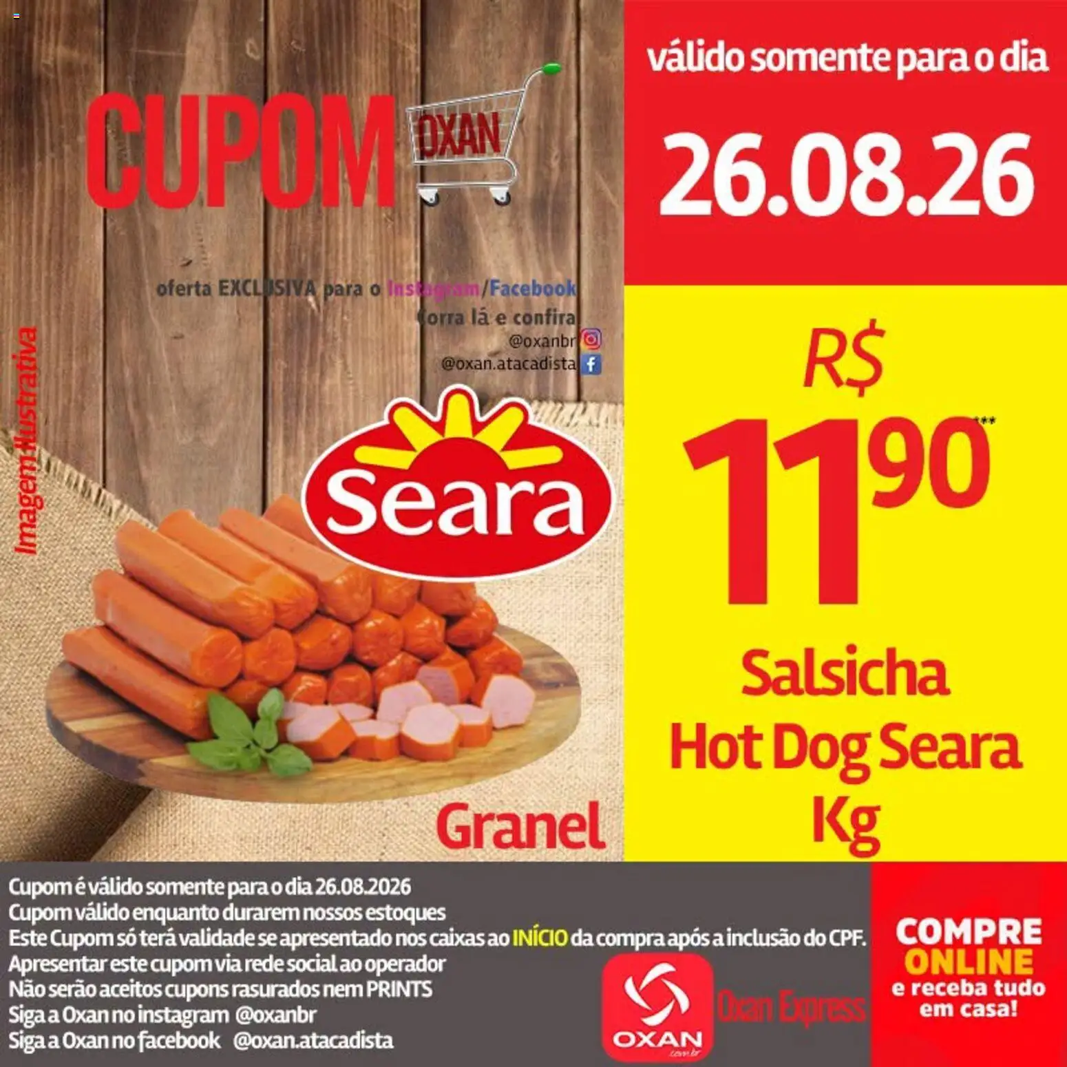 Oxan Atacadista Folheto - válido de 26/08/2026 | Página: 11 | Produtos: Salsicha