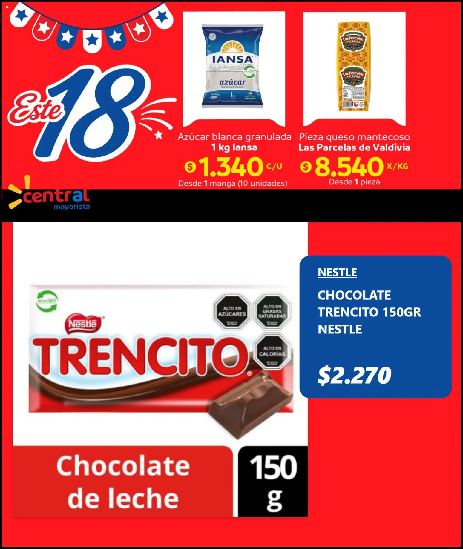 Central Mayorista Ofertas │ válido desde el 03.08.2026 | Página: 4 | Productos: Manga, Leche, Chocolate, Azucar