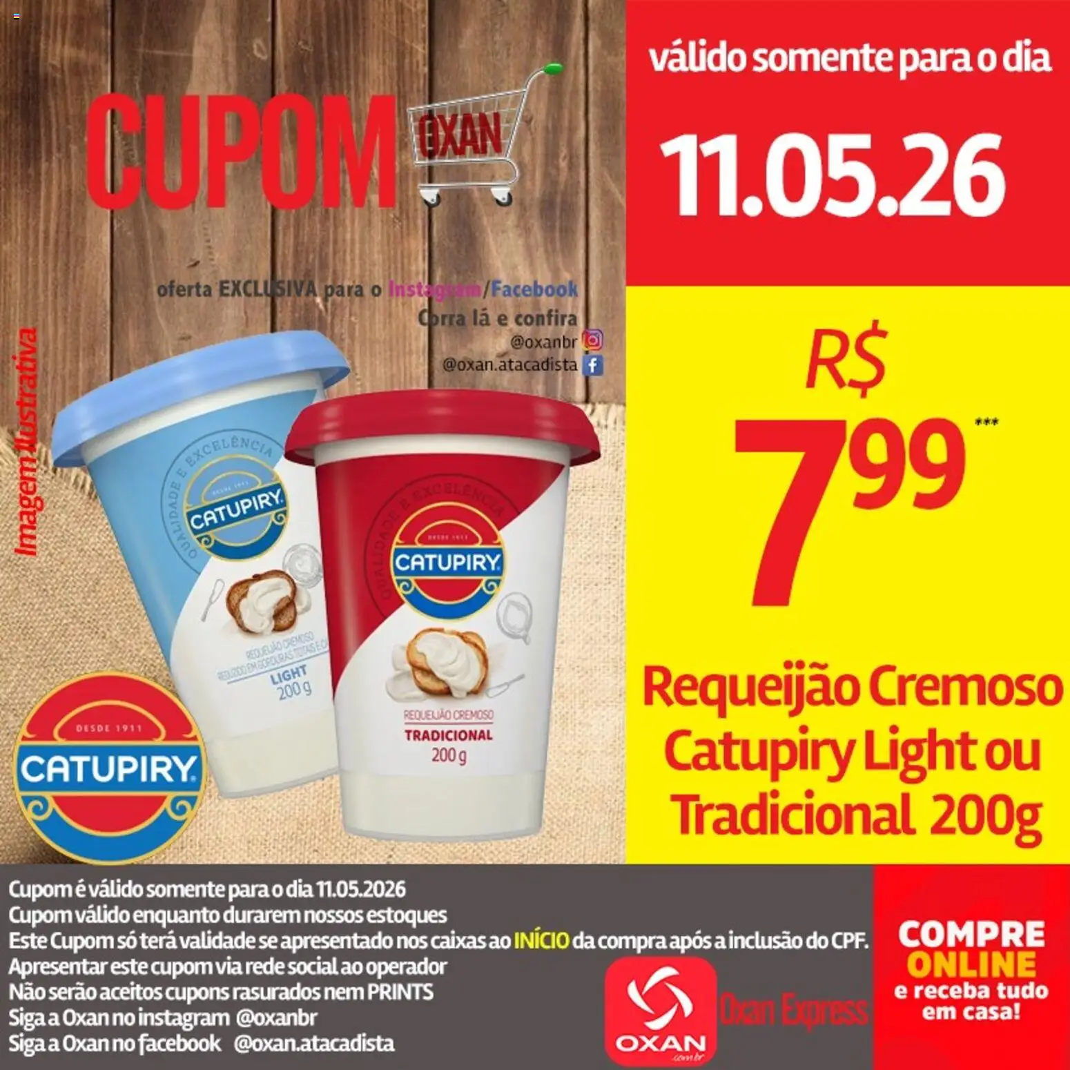 Oxan Atacadista Folheto - válido de 11.05.2026 | Página: 10 | Produtos: Catupiry, Requeijão