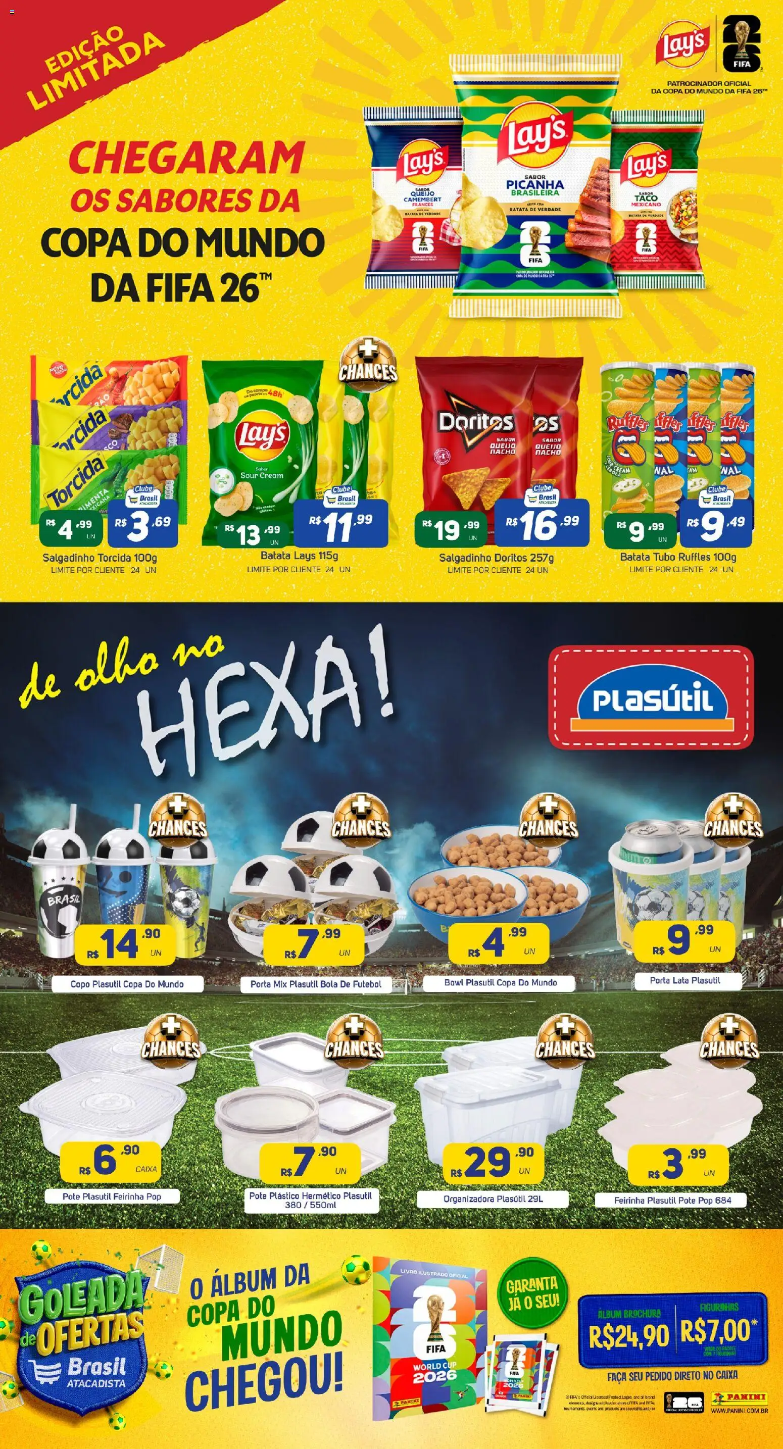 Brasil Atacadista Folheto - válido de 08.06.2026 | Página: 3 | Produtos: Bola de futebol, Porta, Caixa, Copa