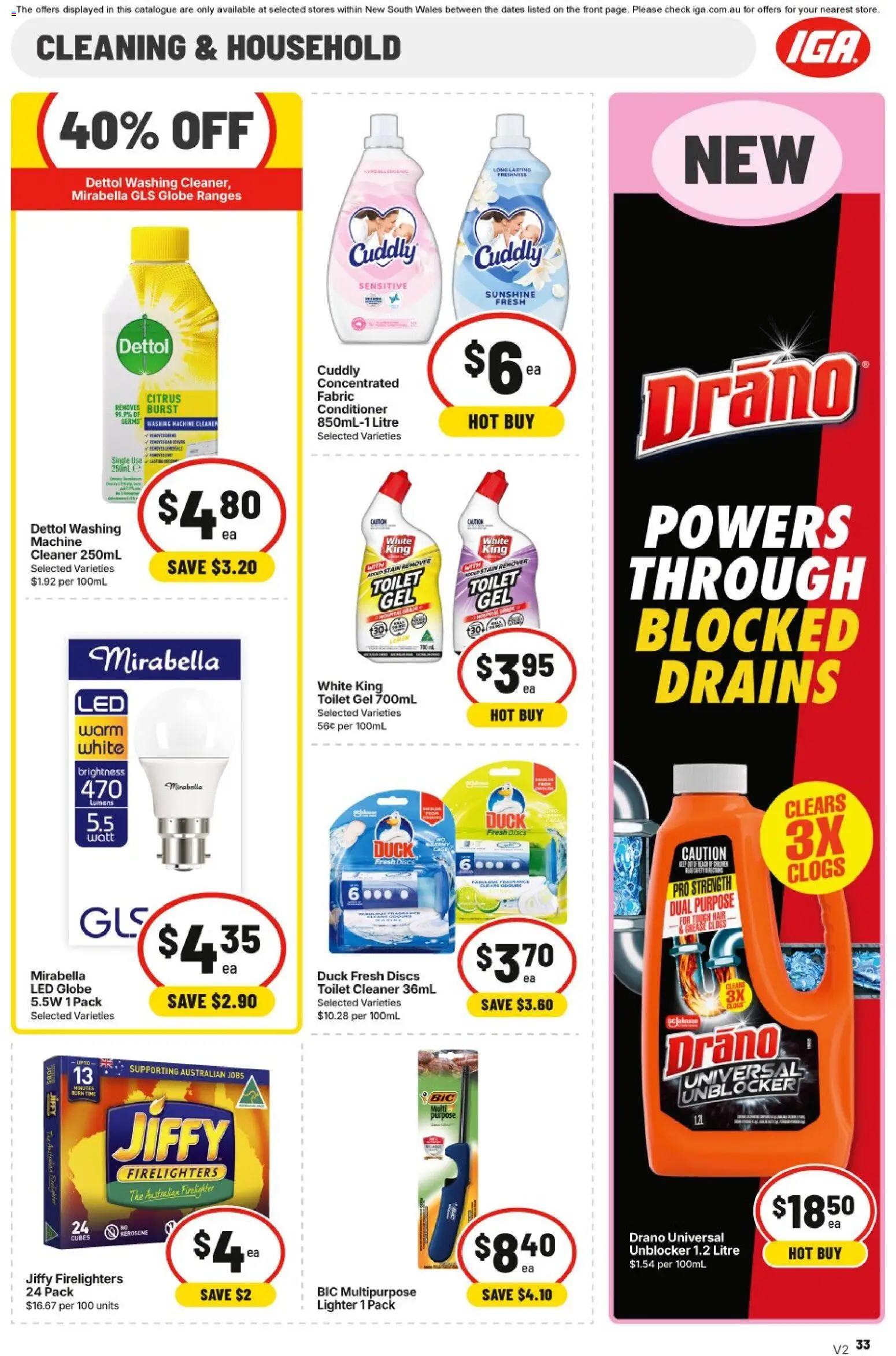 IGA catalogue - valid from 22/07/2026 | Page: 32 | Products: Toilet, Duck, Stain remover, Lemon