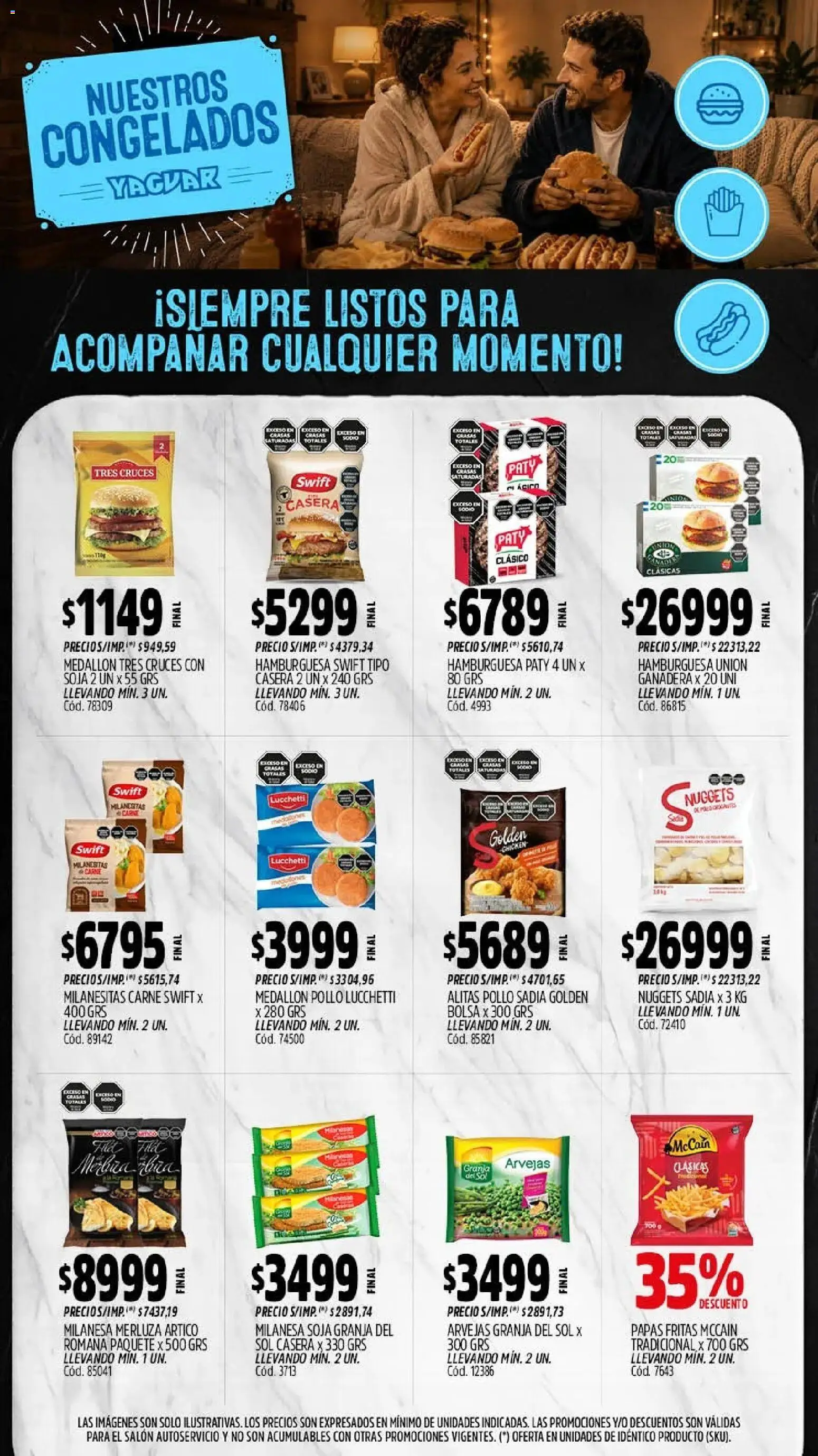 Yaguar - Oferta Semanal Misiones │ válido desde el 03/08/2026 | Página: 11 | Productos: Bolsa, Milanesa, Arvejas, Papas fritas