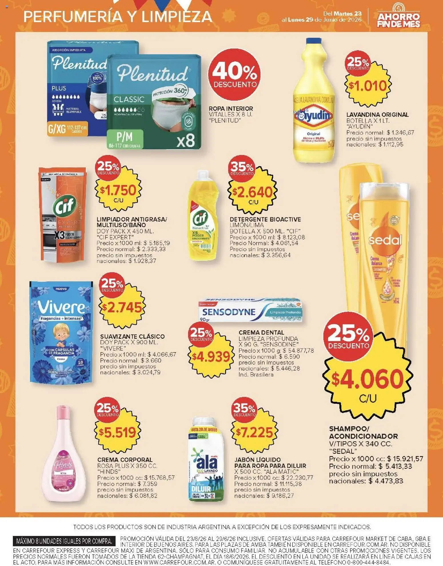 Carrefour Market catálogo │ válido desde el 23/06/2026 | Página: 16 | Productos: Botella, Fragancia, Huevo, Ropa