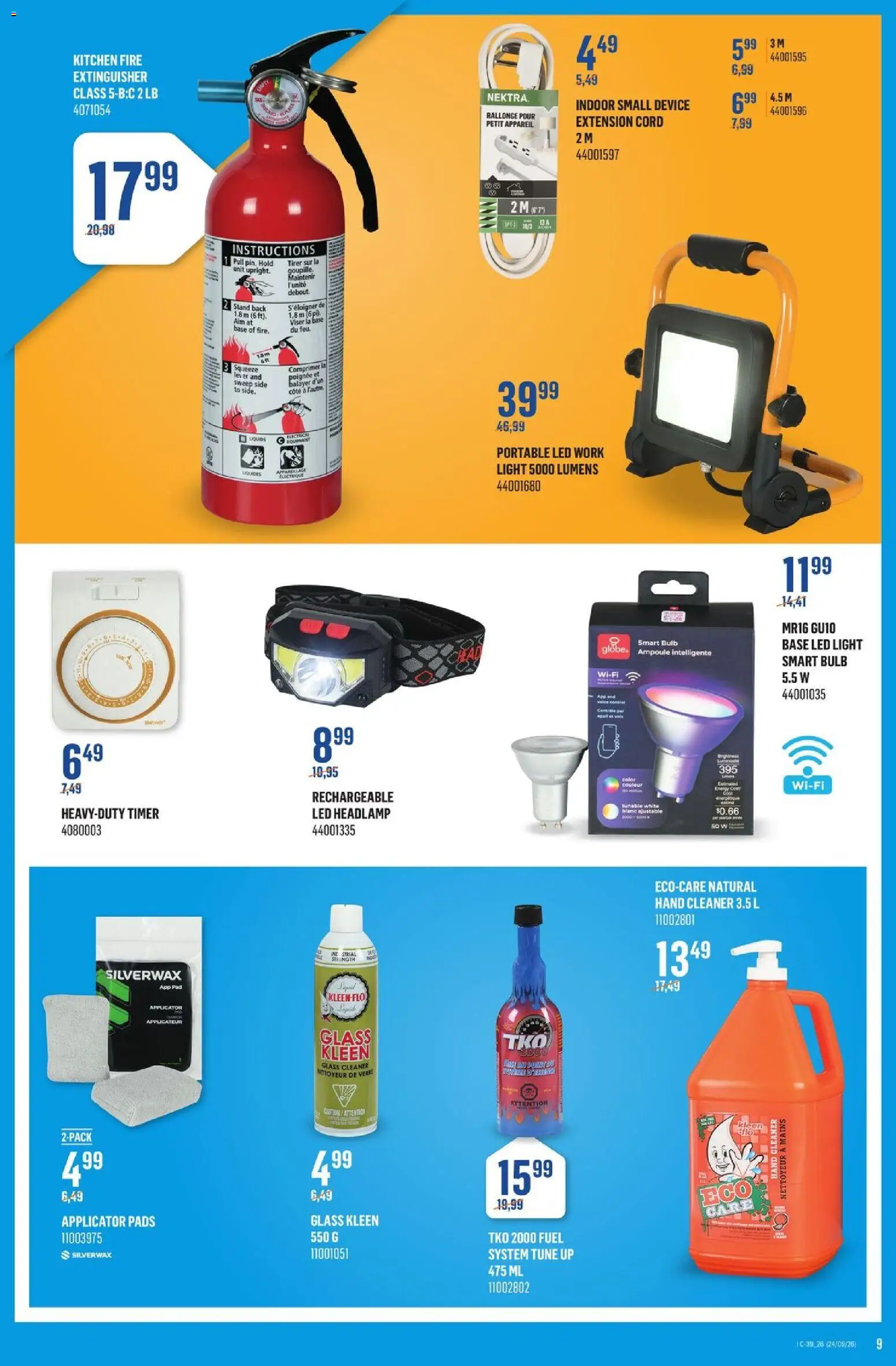 Canac flyer valid from Sep 24, 2026 | Page: 9 | Products: LED light