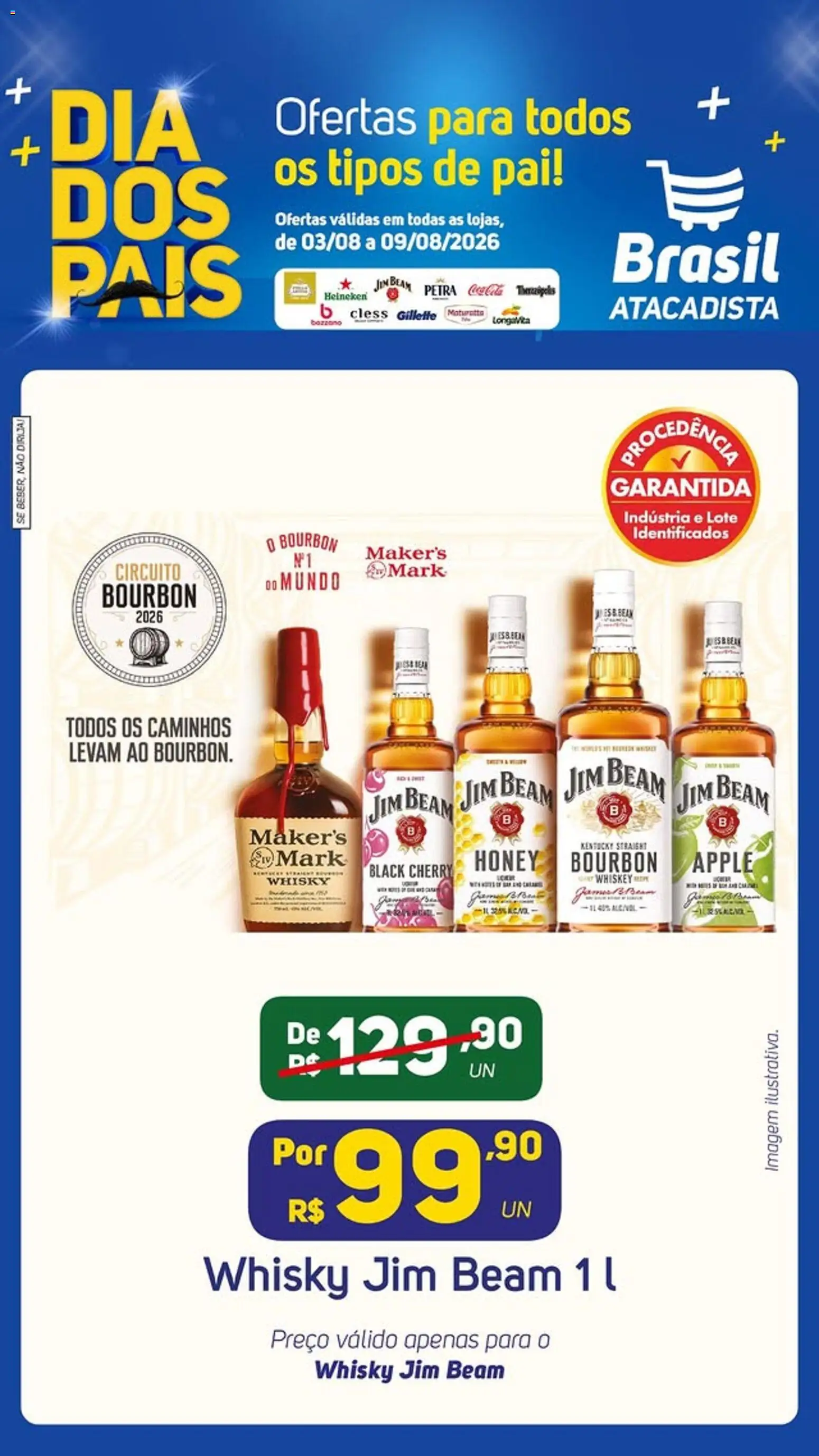 Brasil Atacadista Folheto - válido de 03/08/2026 | Página: 4 | Produtos: Whisky, Bourbon, Heineken
