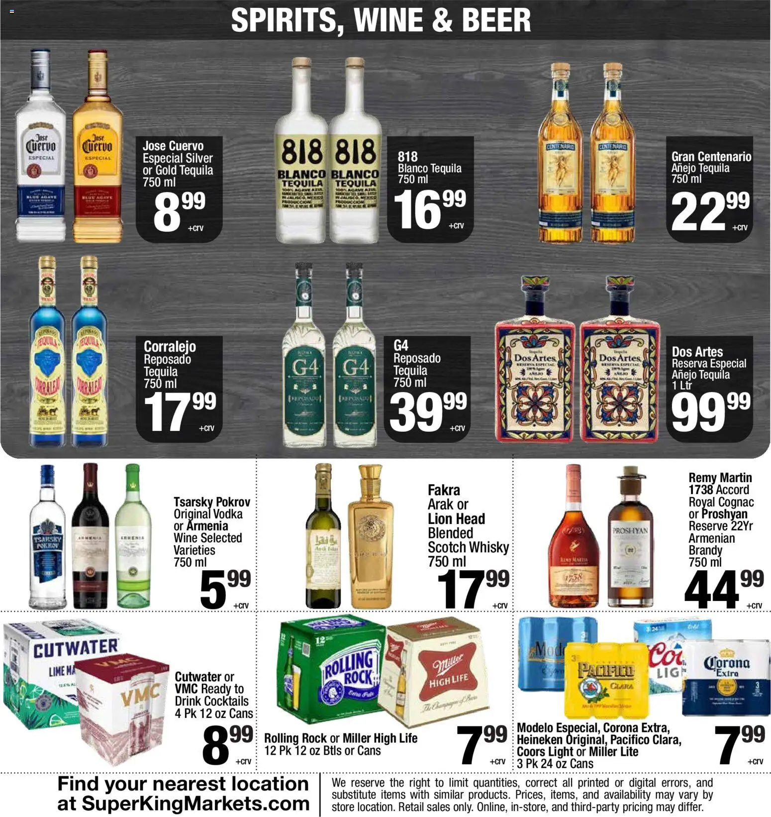 Super King Ad - valid from 07/28/2026 | Page: 8 | Products: Wine, Beer, Vodka, Lime