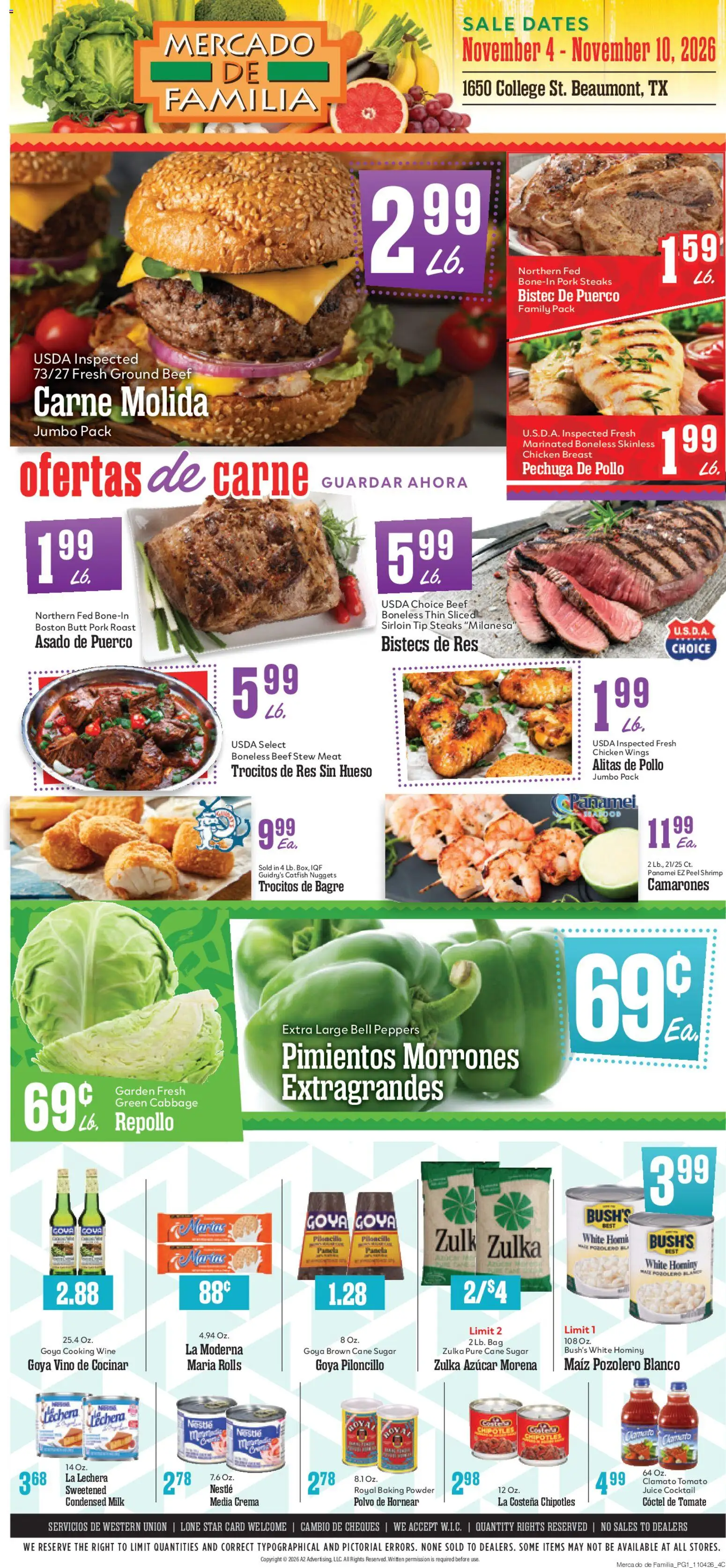 Market Basket Mercado de Familia Weekly Ad - valid from 11/04/2026 | Page: 1