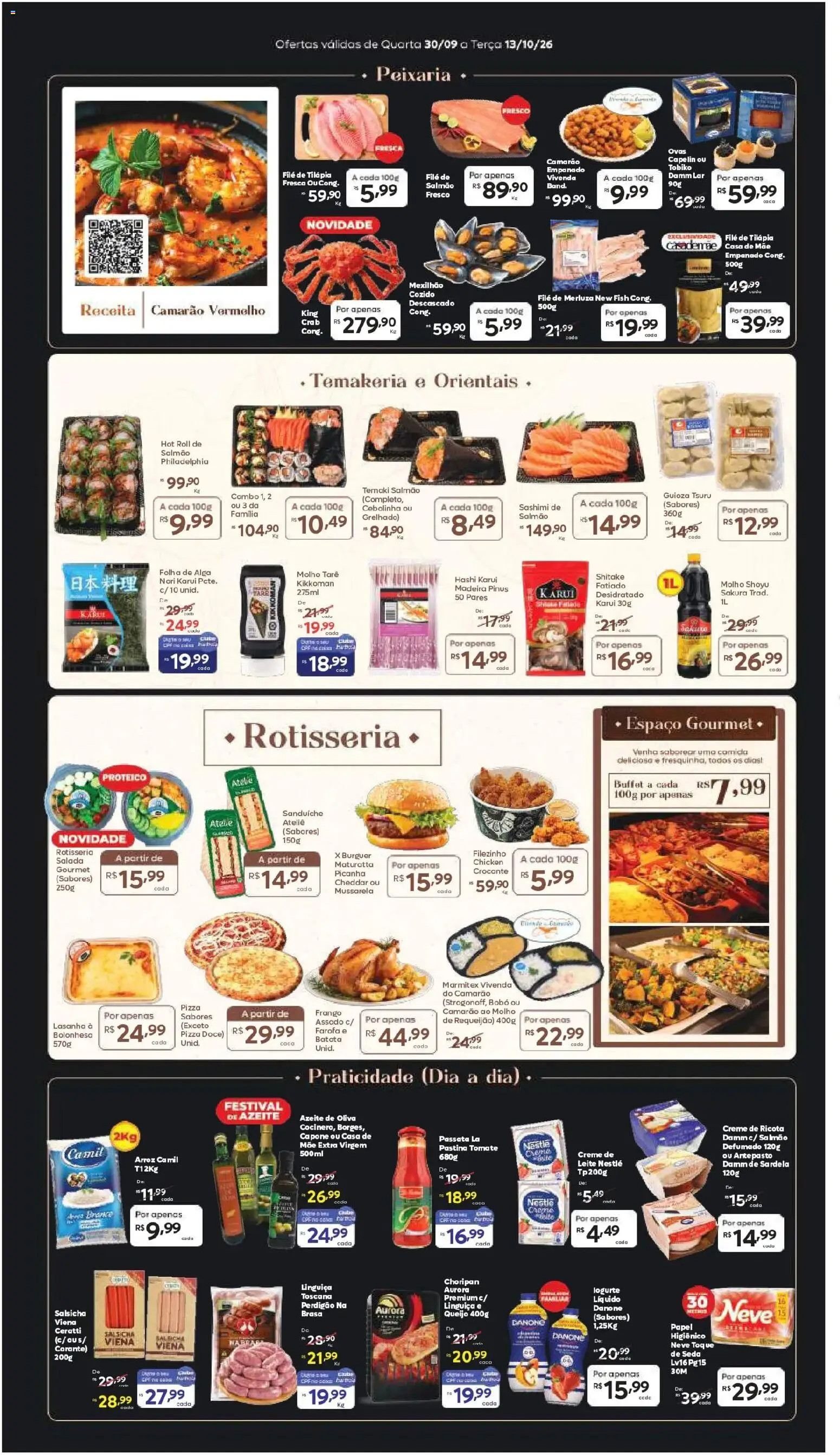 Barbosa Supermercados Folheto - válido de 30/09/2026 | Página: 3 | Produtos: Picanha, Pizza, Sanduíche, Mussarela