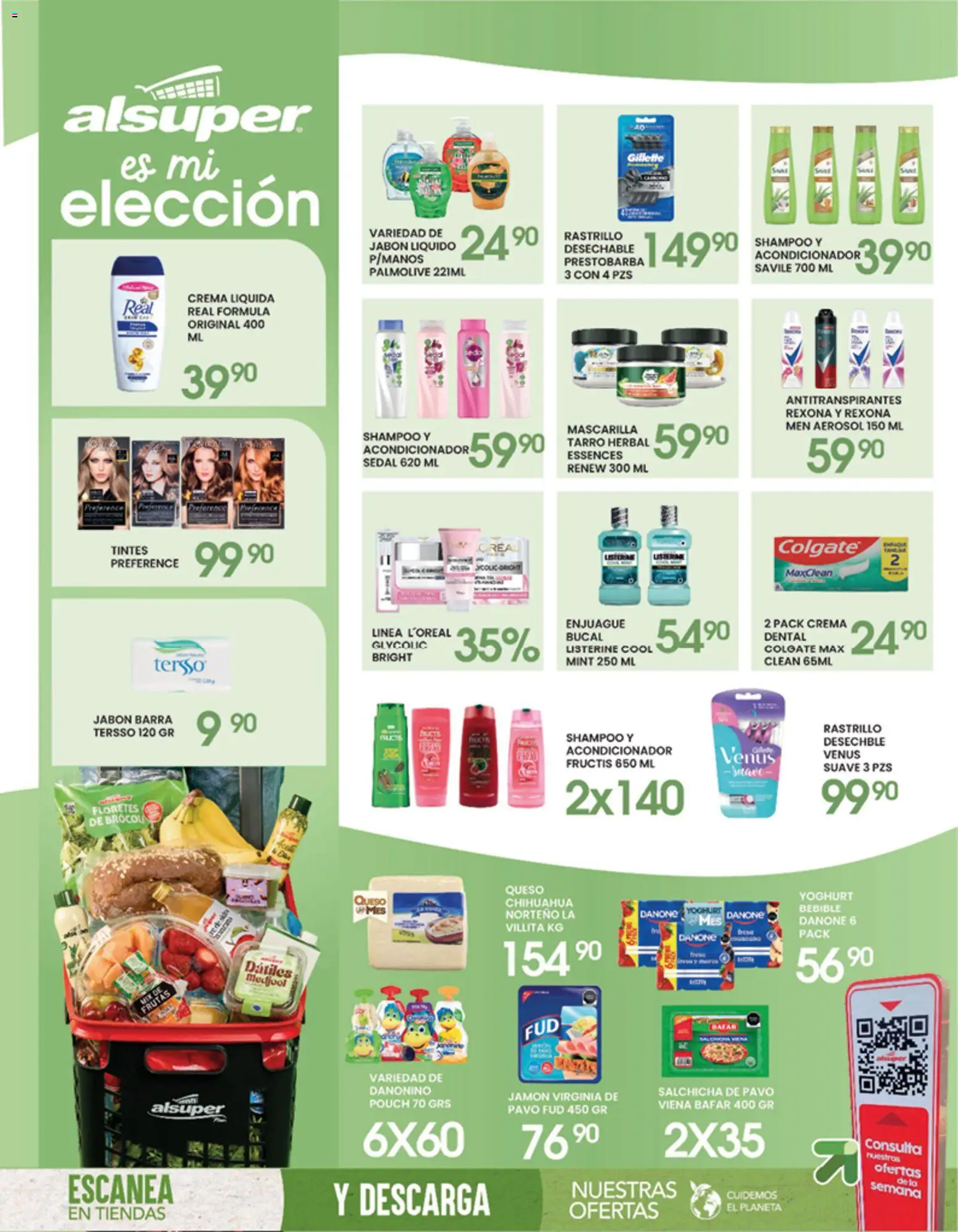 Nuevas ofertas de Alsuper válidas en toda la República Mexicana desde el 12.05.2026. ¡Encuentra las mejores ofertas en Alsuper folleto Saltillo! | Página: 8 | Productos: Brocoli, Queso, Mascarilla, Jabón