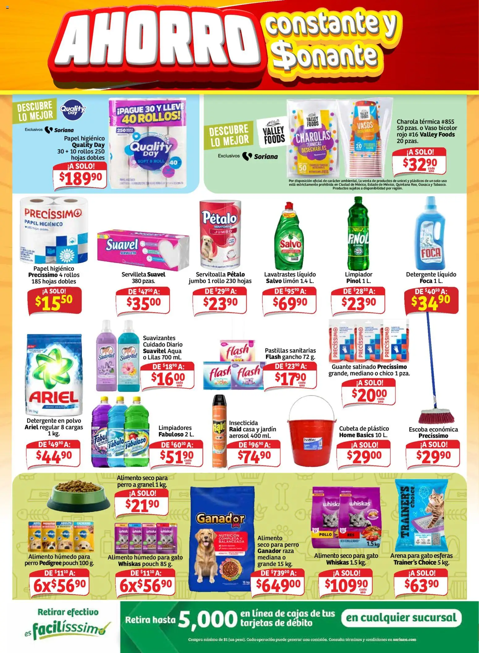 Nuevas ofertas de Soriana válidas en toda la República Mexicana desde el 16/10/2026. ¡Encuentra las mejores ofertas en Soriana folleto Ahorro constante y sonante Mercado! | Página: 4