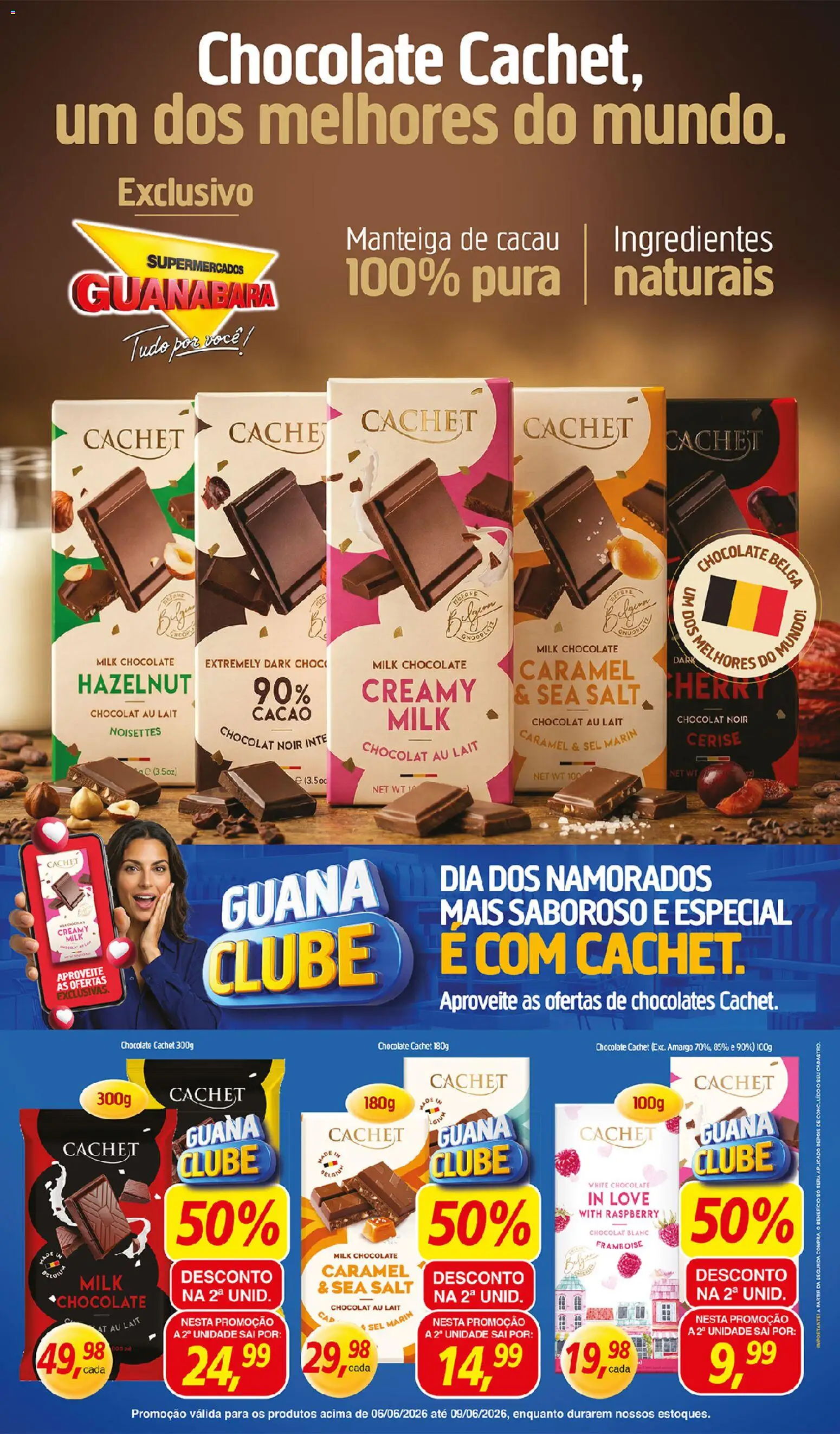 Supermercados Guanabara Folheto - válido de 06.06.2026 | Página: 12 | Produtos: Manteiga, Chocolate