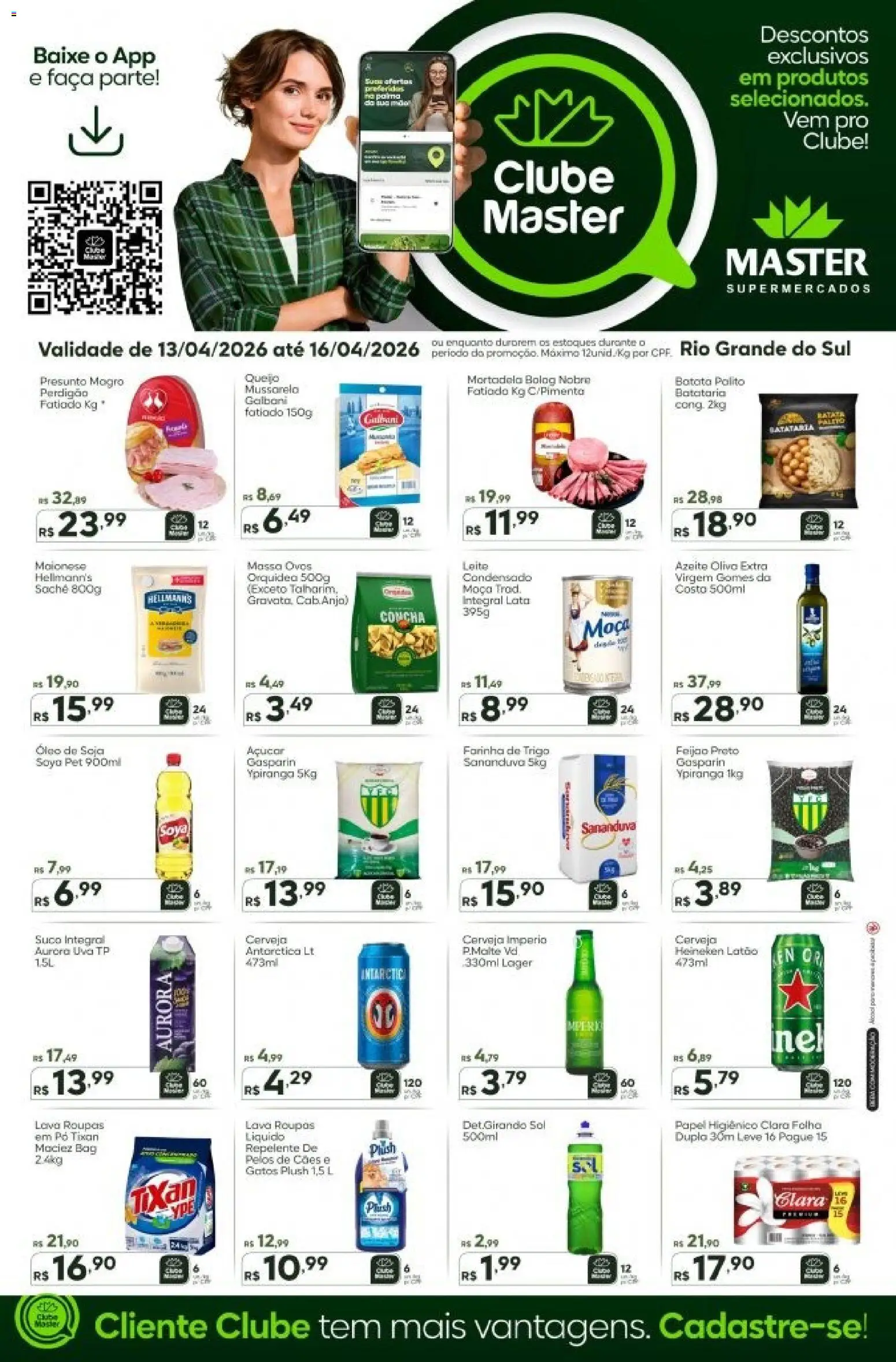 Master Folheto - válido de 13.04.2026 | Página: 1 | Produtos: Massa, Batata, Maionese, Azeite
