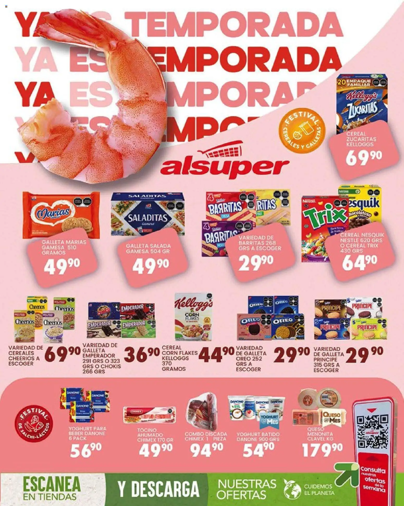 Nuevas ofertas de Alsuper válidas en toda la República Mexicana desde el 17/03/2026. ¡Encuentra las mejores ofertas en Alsuper folleto Chihuahua Capital! | Página: 8 | Productos: Tocino, Sal, Queso, Cereales