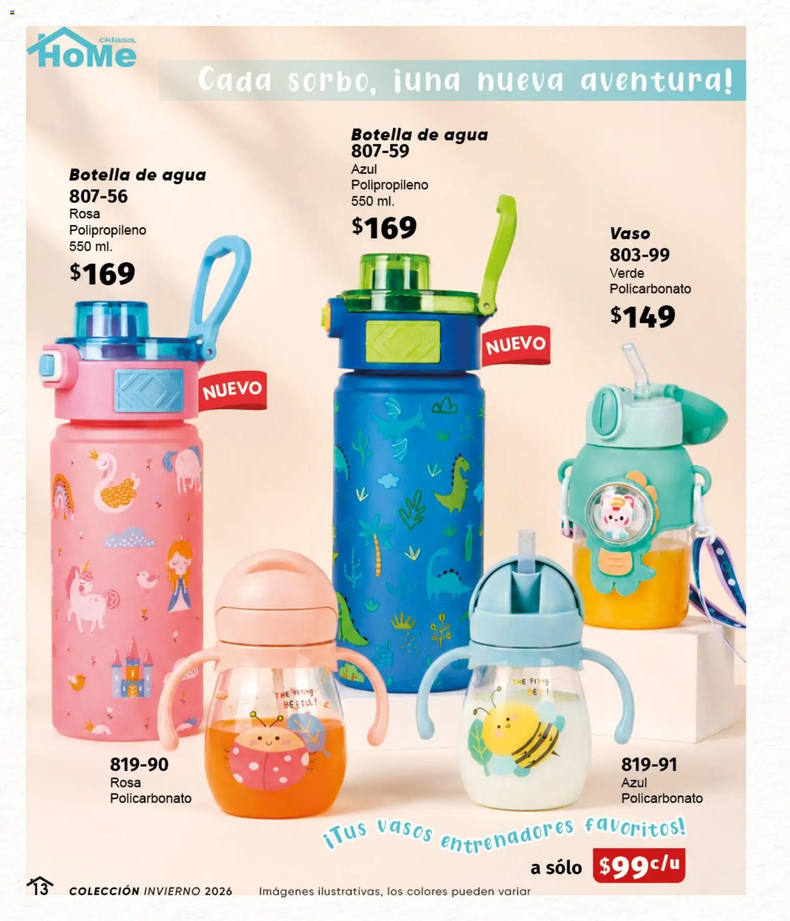 Nuevas ofertas de Cklass válidas en toda la República Mexicana desde el 11/09/2026. ¡Encuentra las mejores ofertas en Cklass catálogo Home Invierno! | Página: 14 | Productos: Agua, Botella, Vasos