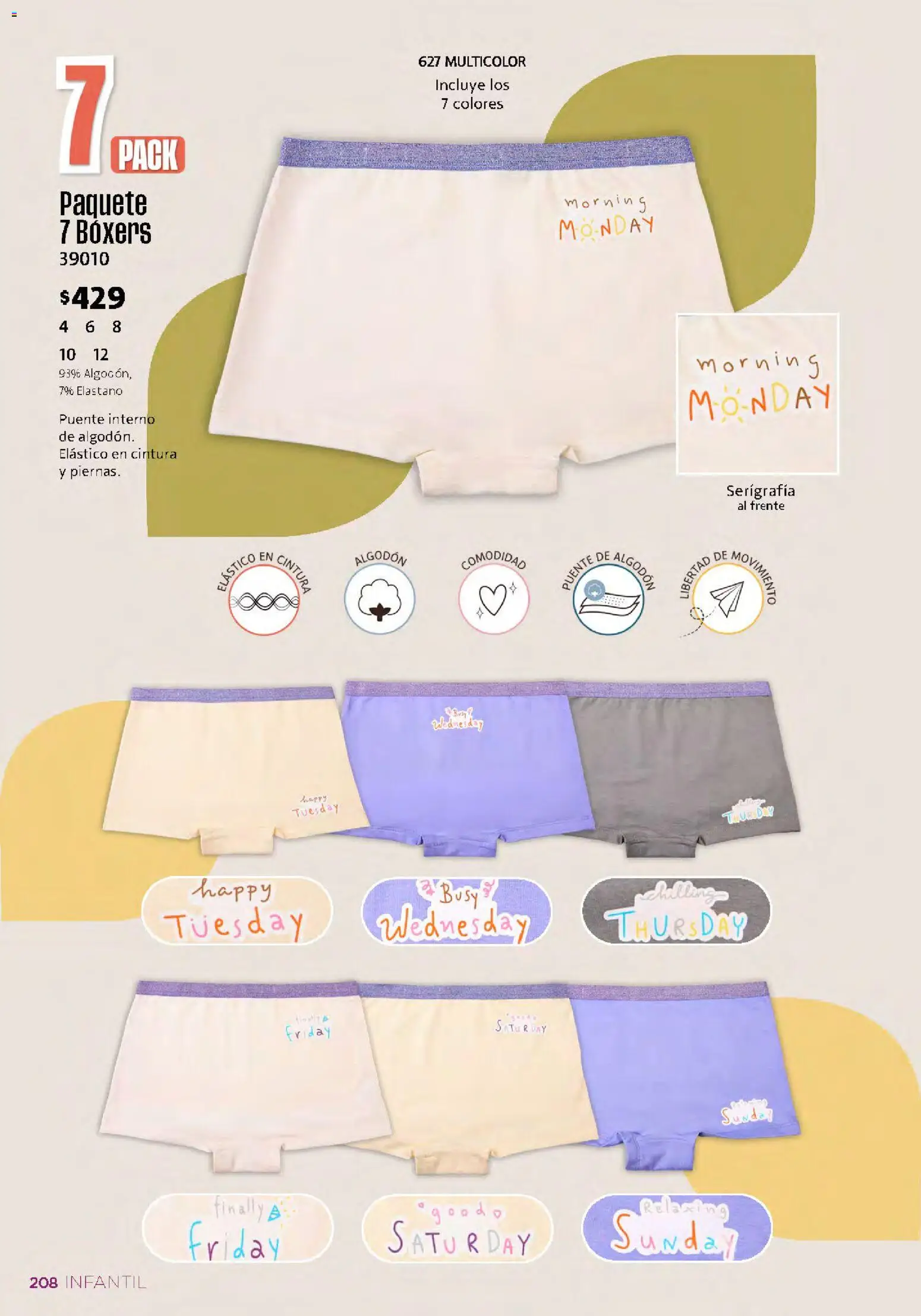 Nuevas ofertas de Ilusión válidas en toda la República Mexicana desde el 01/09/2026. ¡Encuentra las mejores ofertas en Ilusión catálogo Otoño! | Página: 210 | Productos: Boxers, Algodón