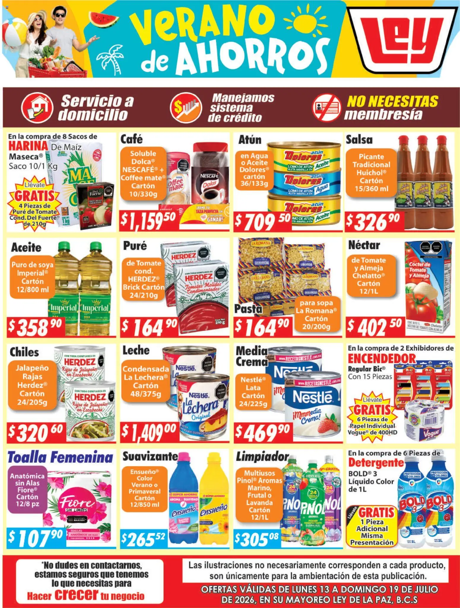 Nuevas ofertas de Casa Ley válidas en toda la República Mexicana desde el 13/07/2026. ¡Encuentra las mejores ofertas en Casa Ley folleto La Paz! | Página: 2 | Productos: Maíz, Harina, Aceite, Tomates
