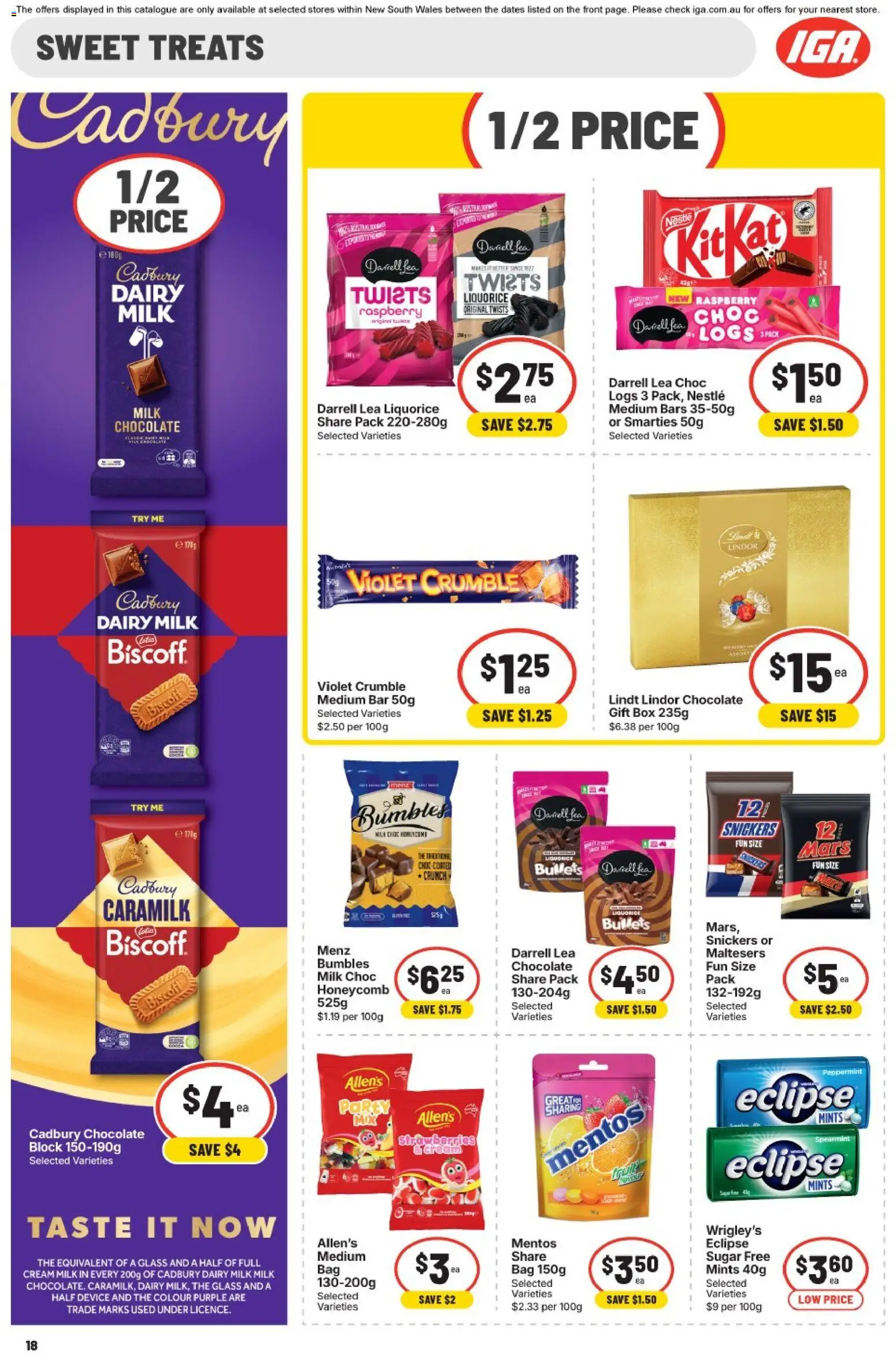 IGA catalogue - valid from 22/07/2026 | Page: 16 | Products: Milk, Cream, Sugar, Bag
