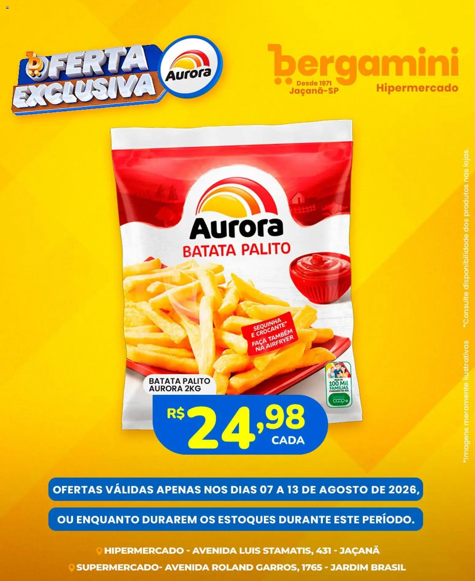 Supermercado Bergamini Folheto - válido de 07/08/2026 | Página: 4 | Produtos: Faca, Batata