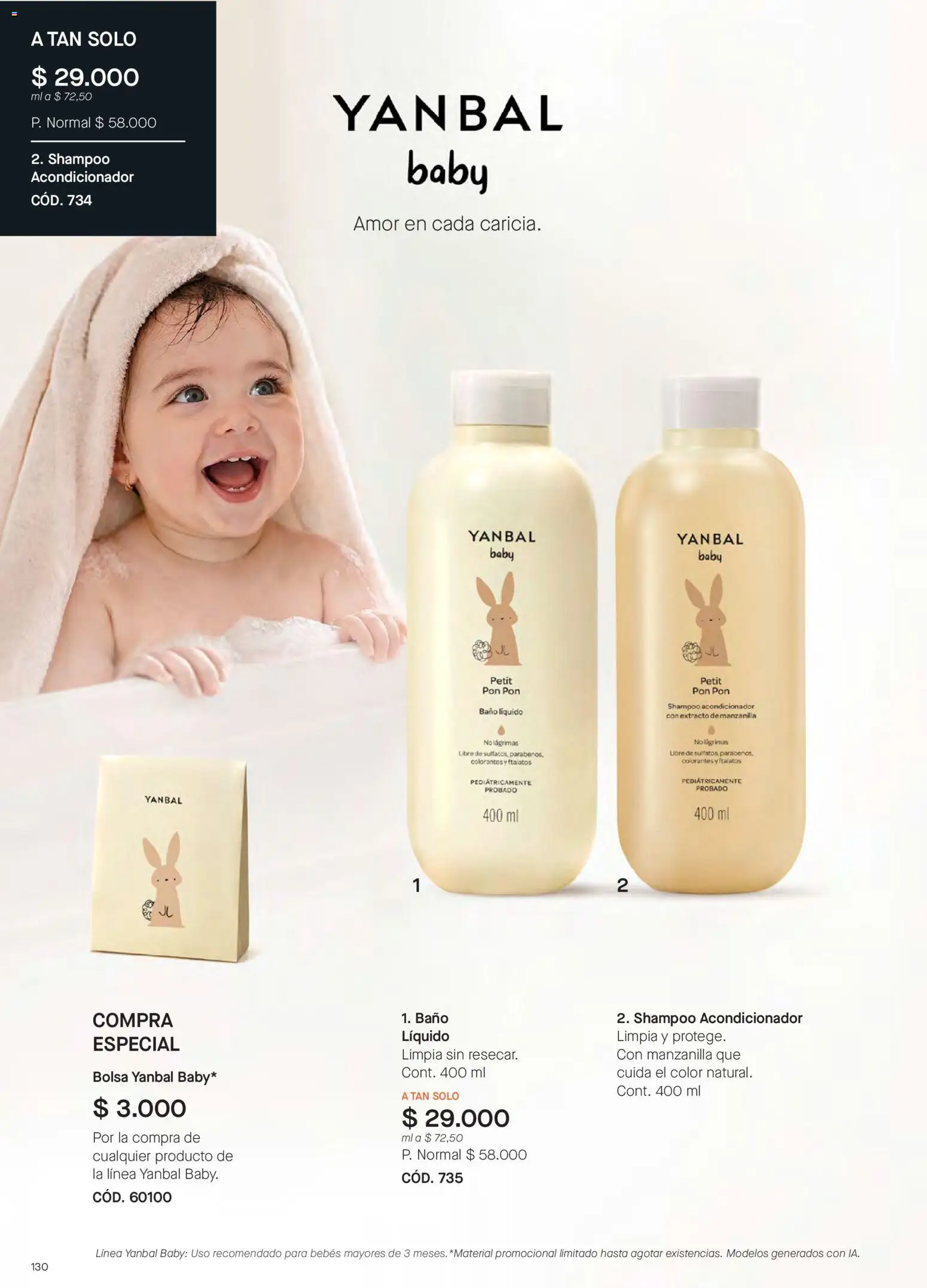 Yanbal revista - valida desde el 10/10/2026 | Página: 130 | Productos: Bolsa, Shampoo, Baño, Acondicionador