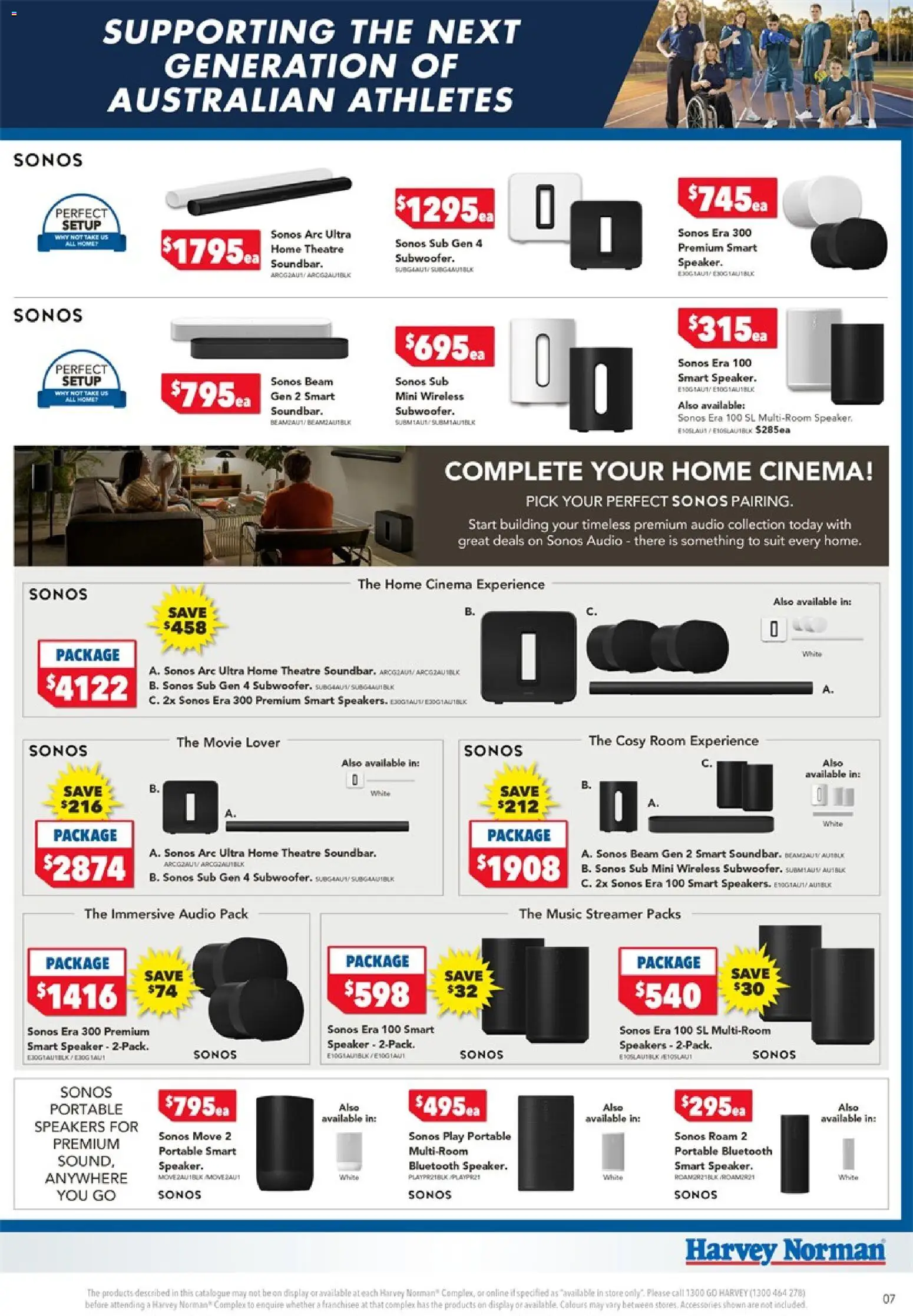 Harvey Norman catalogue - valid from 23/07/2026 | Page: 7 | Products: Suit, Accessories, Audio, Speaker