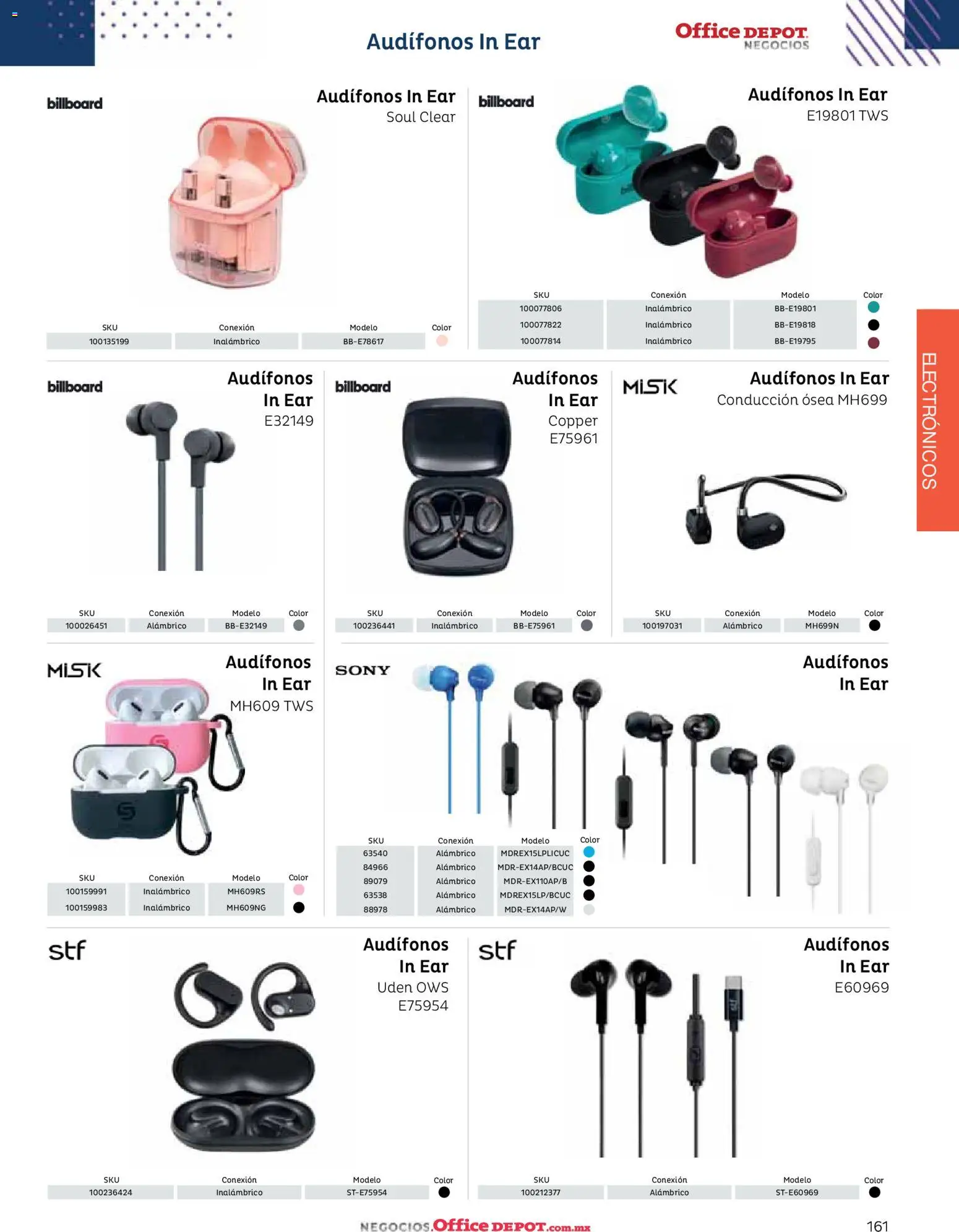 Nuevas ofertas de Office Depot válidas en toda la República Mexicana desde el 12/01/2026. ¡Encuentra las mejores ofertas en Office Depot catálogo 2026! | Página: 163 | Productos: Audífonos