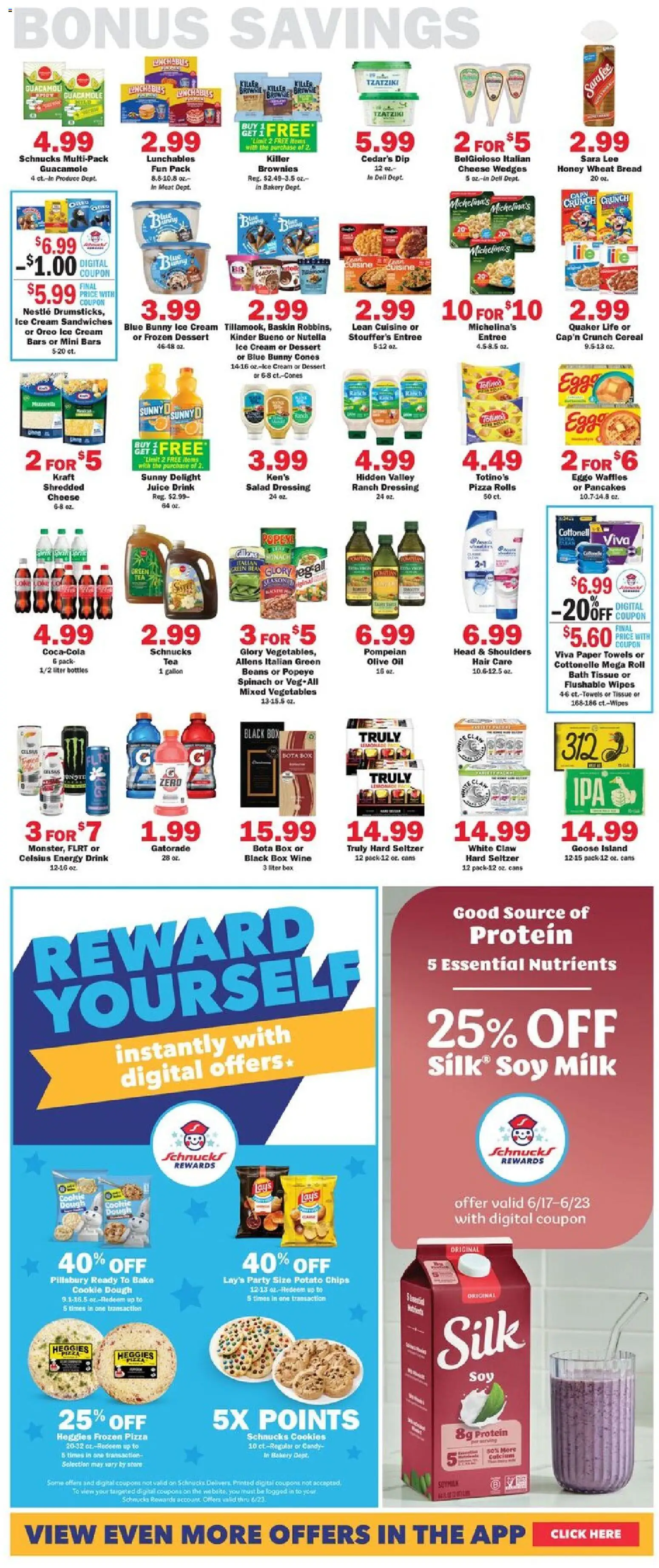 Schnucks Weekly Print Ad - IL - valid from 17.06.2026 | Page: 5 | Products: Pizza, Chips, Cream, Ice cream