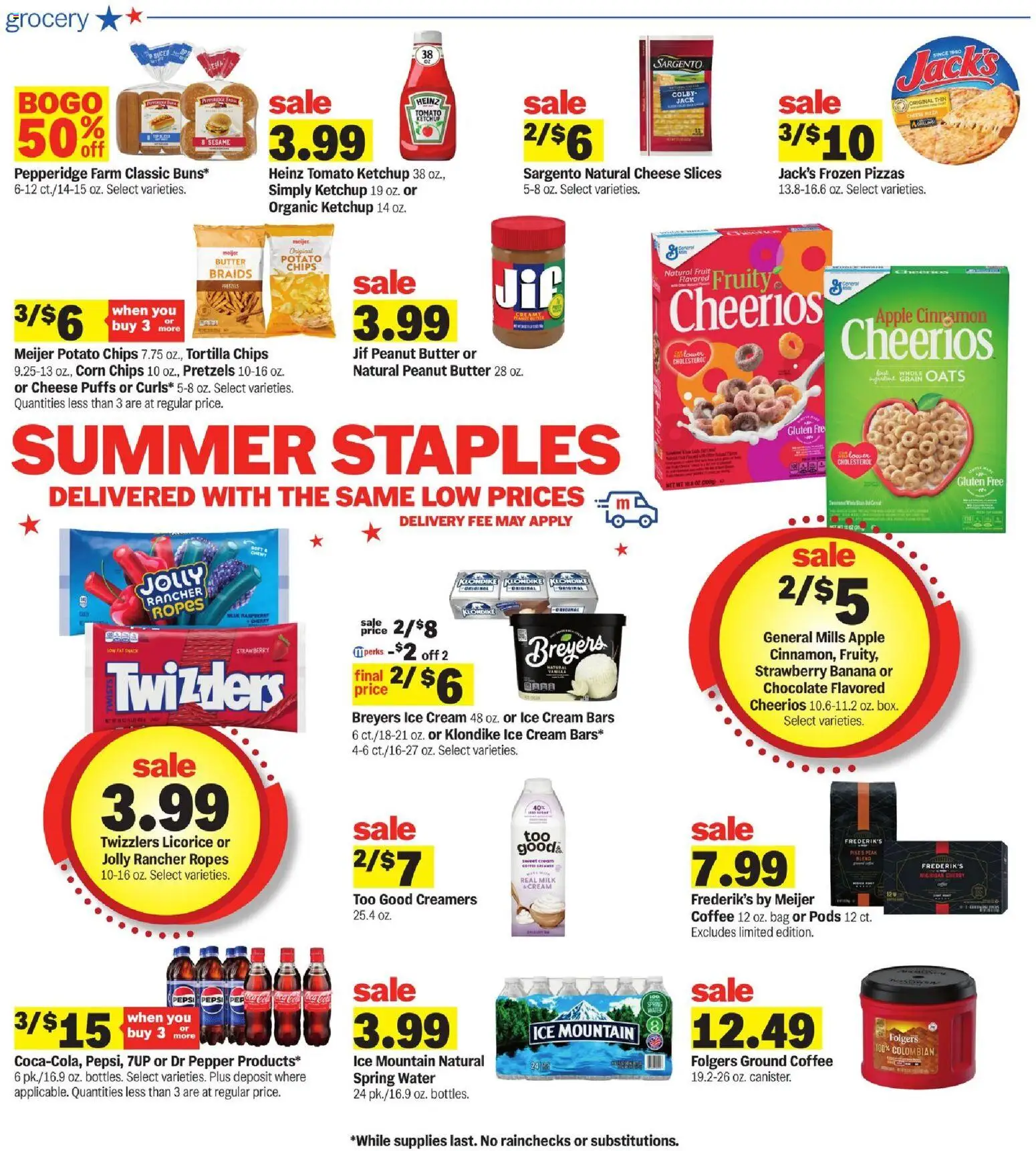Meijer Weekly Ad - MI - valid from 07/29/2026 | Page: 5 | Products: Pizza, Ice cream, Pepper, Bag